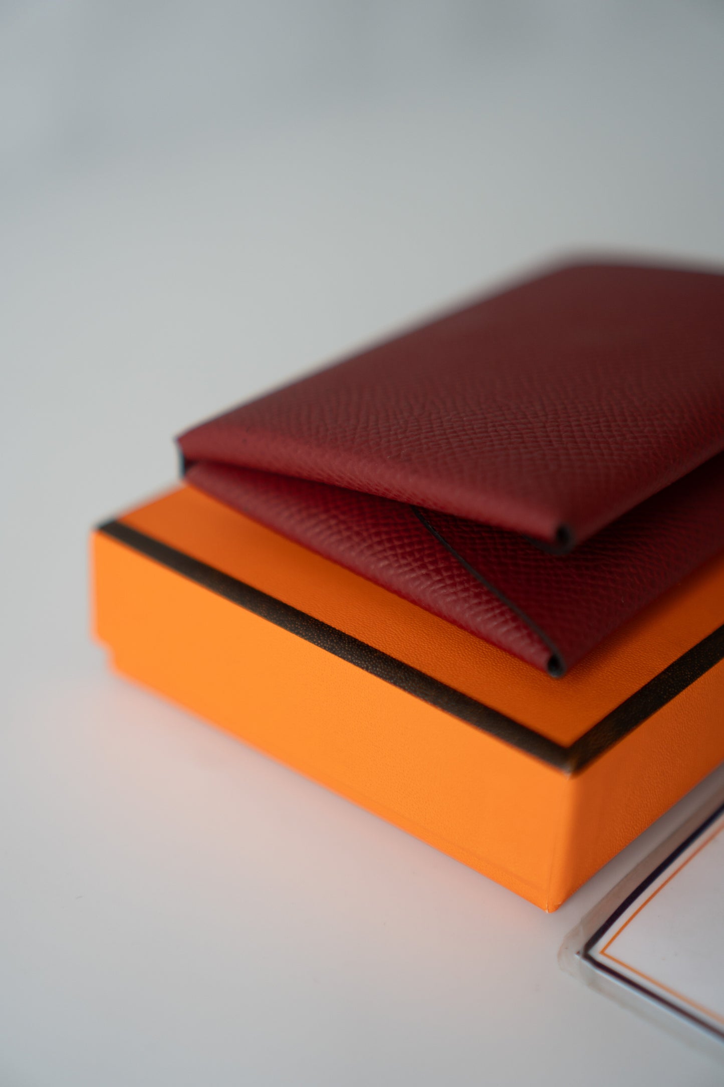 Calvi Duo Wallet – Rouge H Epsom with Palladium Hardware