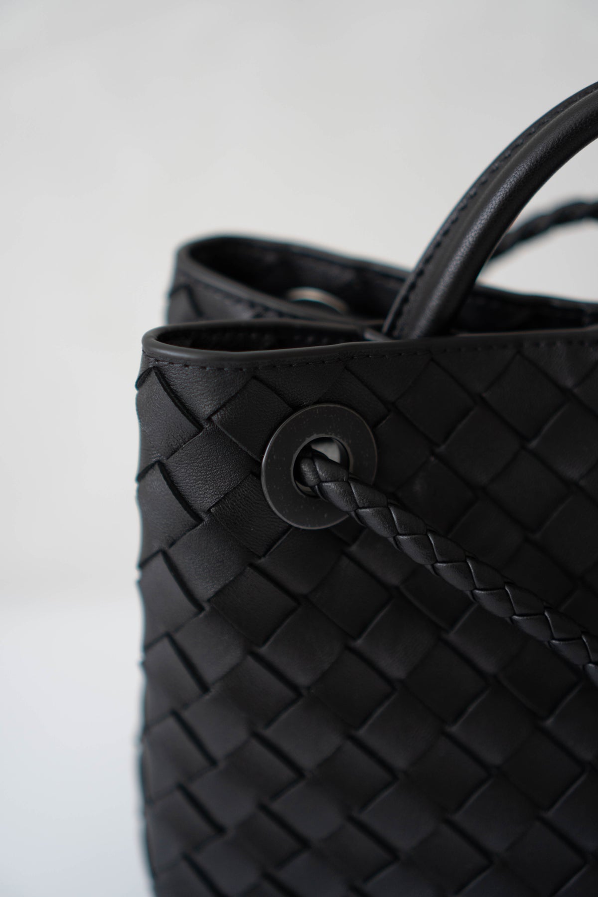 Andiamo Small Bag – Black Intrecciato Nappa Leather