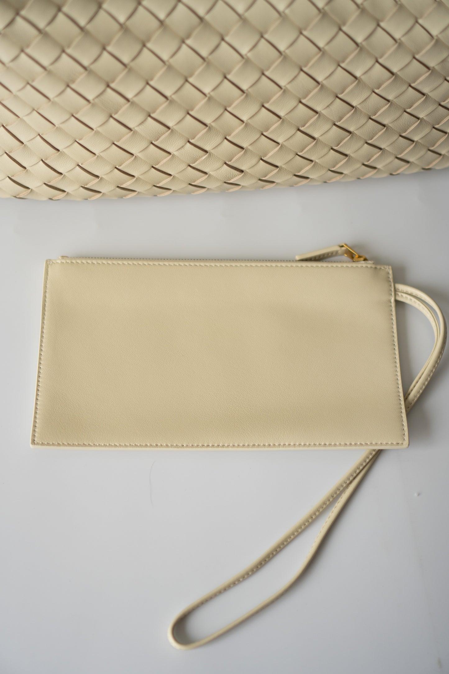 Woven Hobo Bag – Cream Lambskin