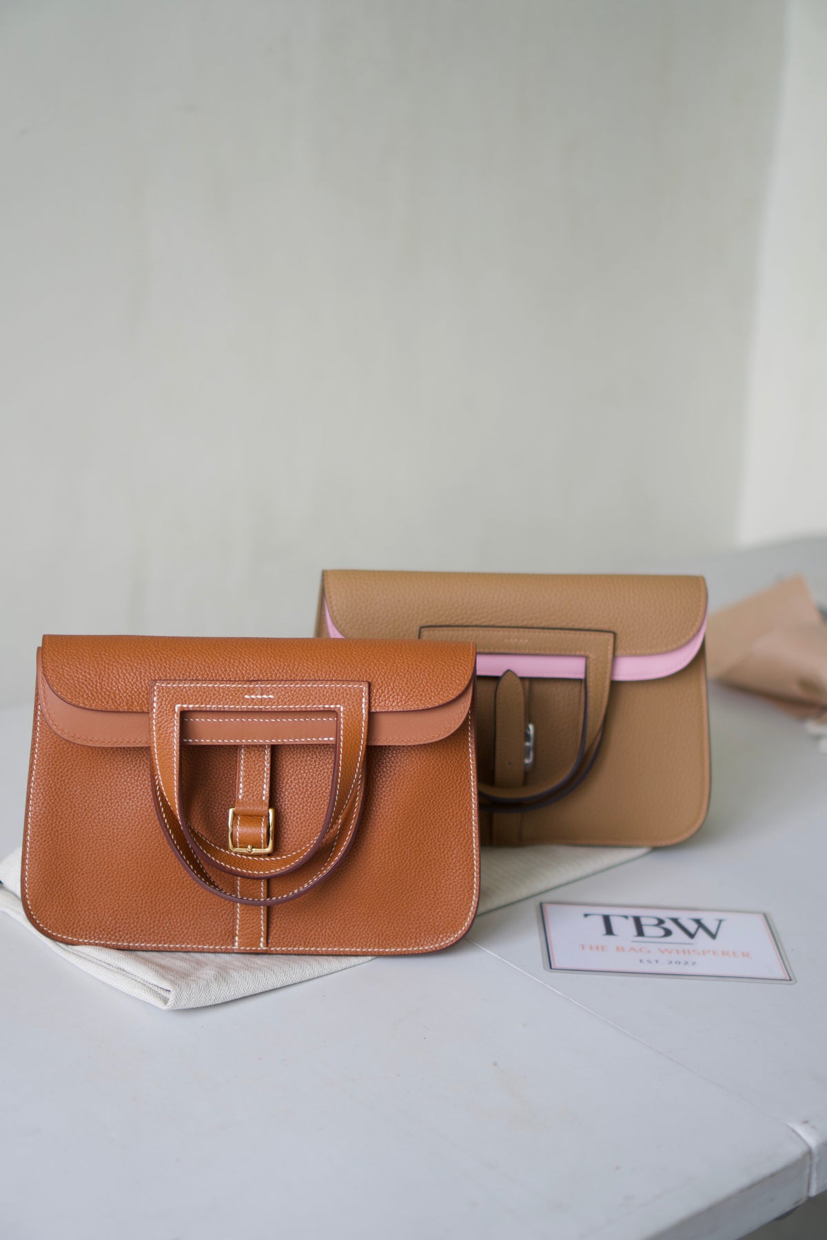 Halzan 25 – Chai & Pink Bi-Color Clemence and Swift Leather