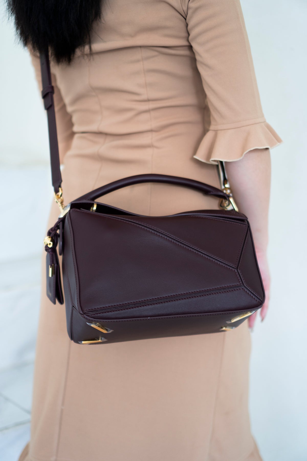 Puzzle Bag in Dark Burgundy Smooth Nappa leather