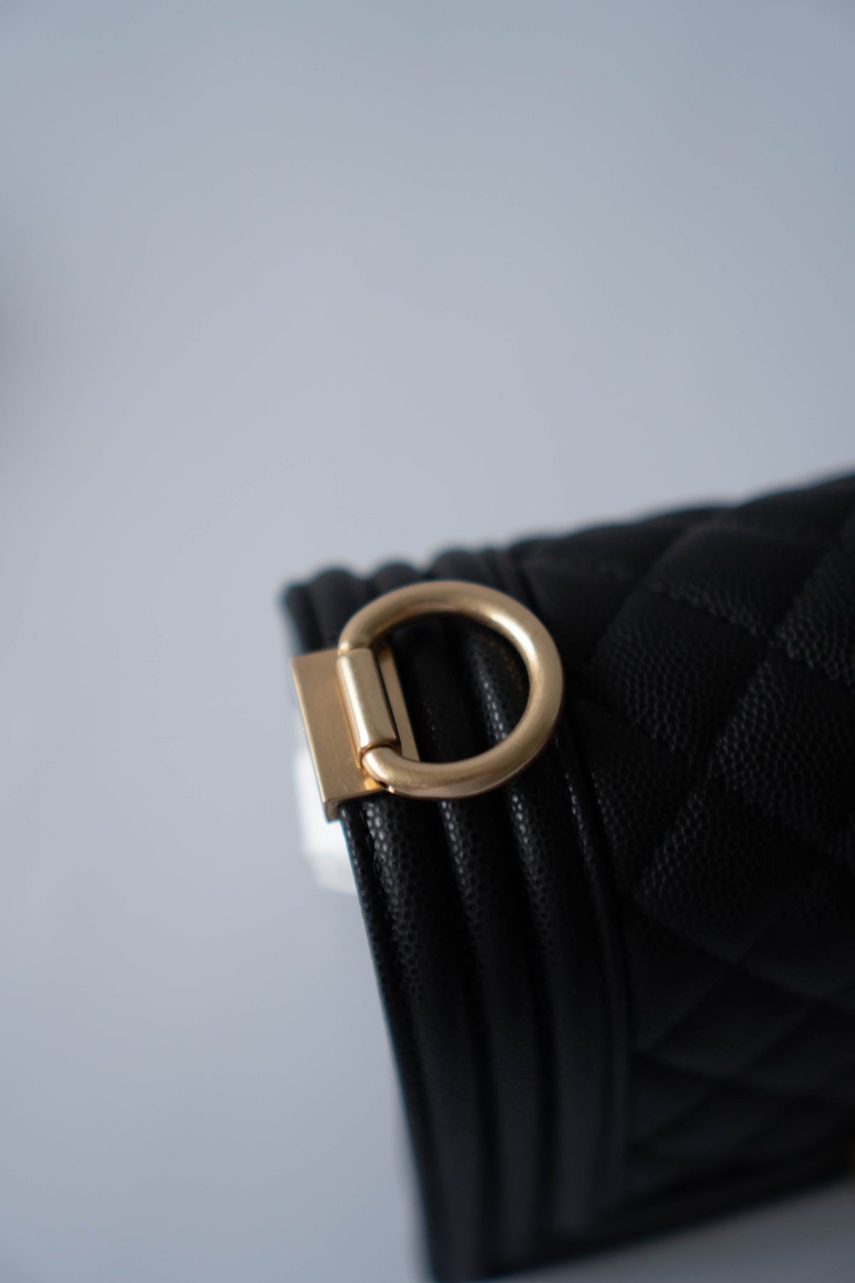 Boy Flap Bag Medium – Black Caviar Leather with Gold Hardware
