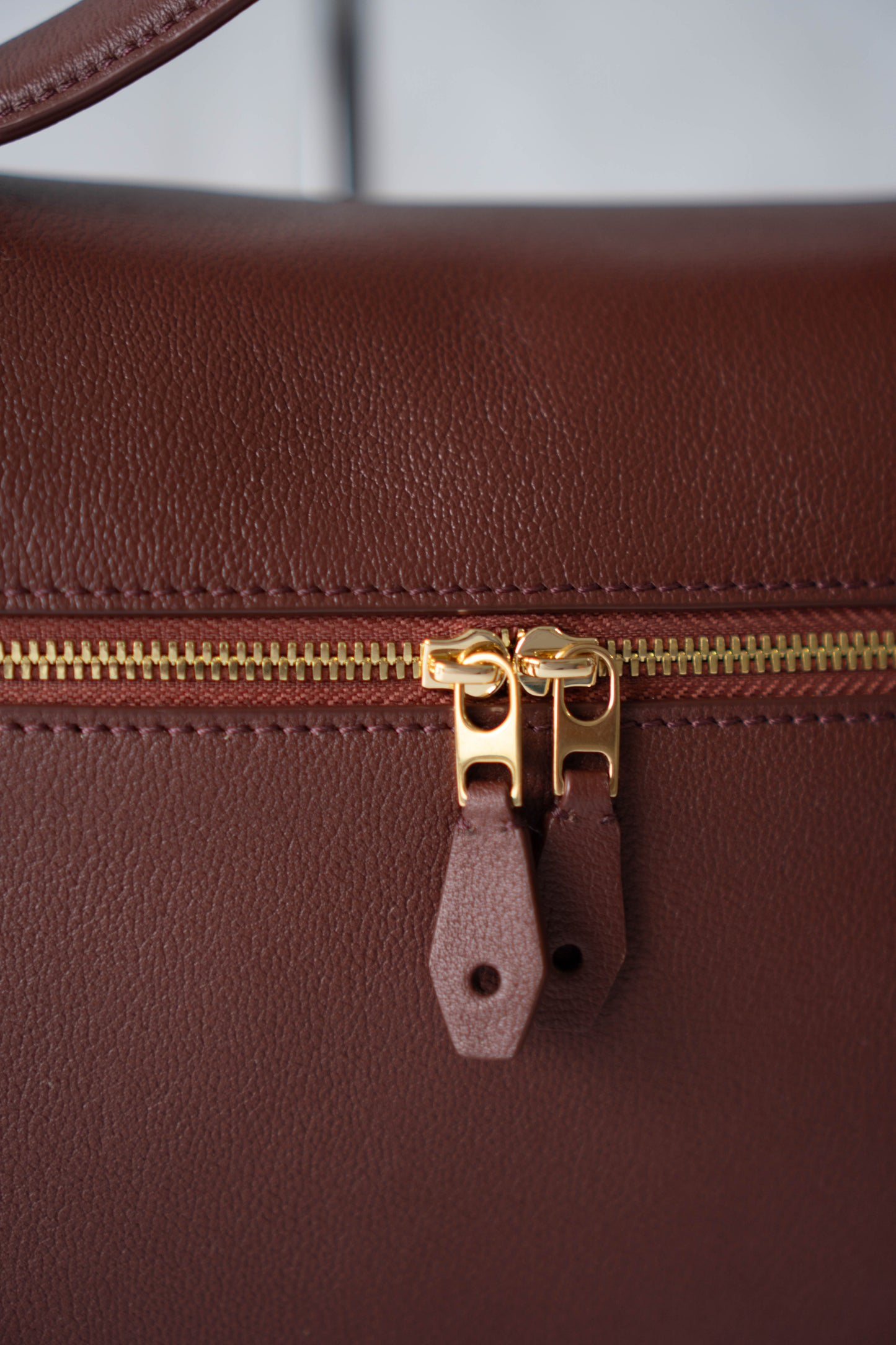 LP Extra Pocket L19 Bag – Chestnut Calfskin Leather with Gold Hardware