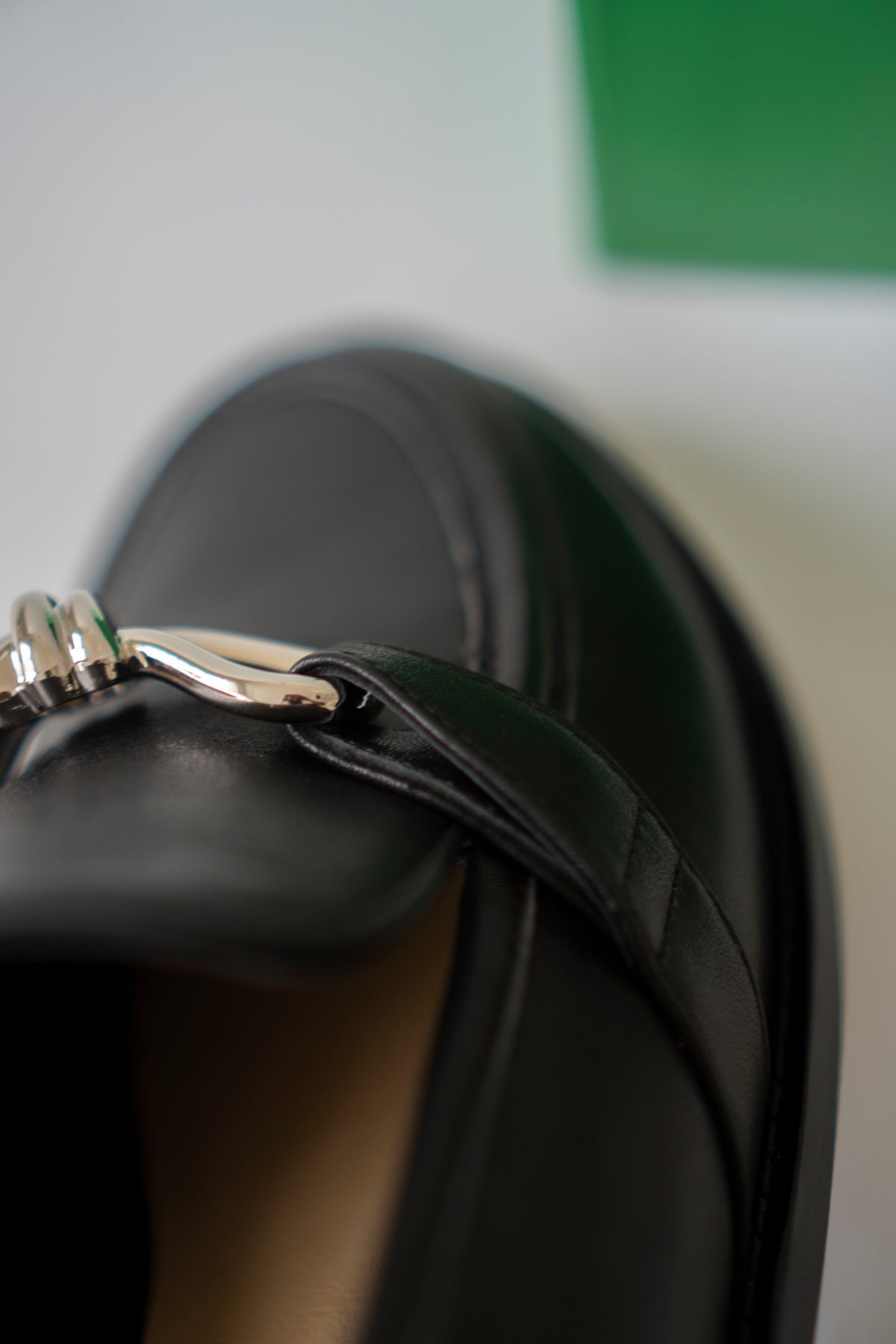 Astaire Loafers in Black Calfskin with Metallic Knot Detail