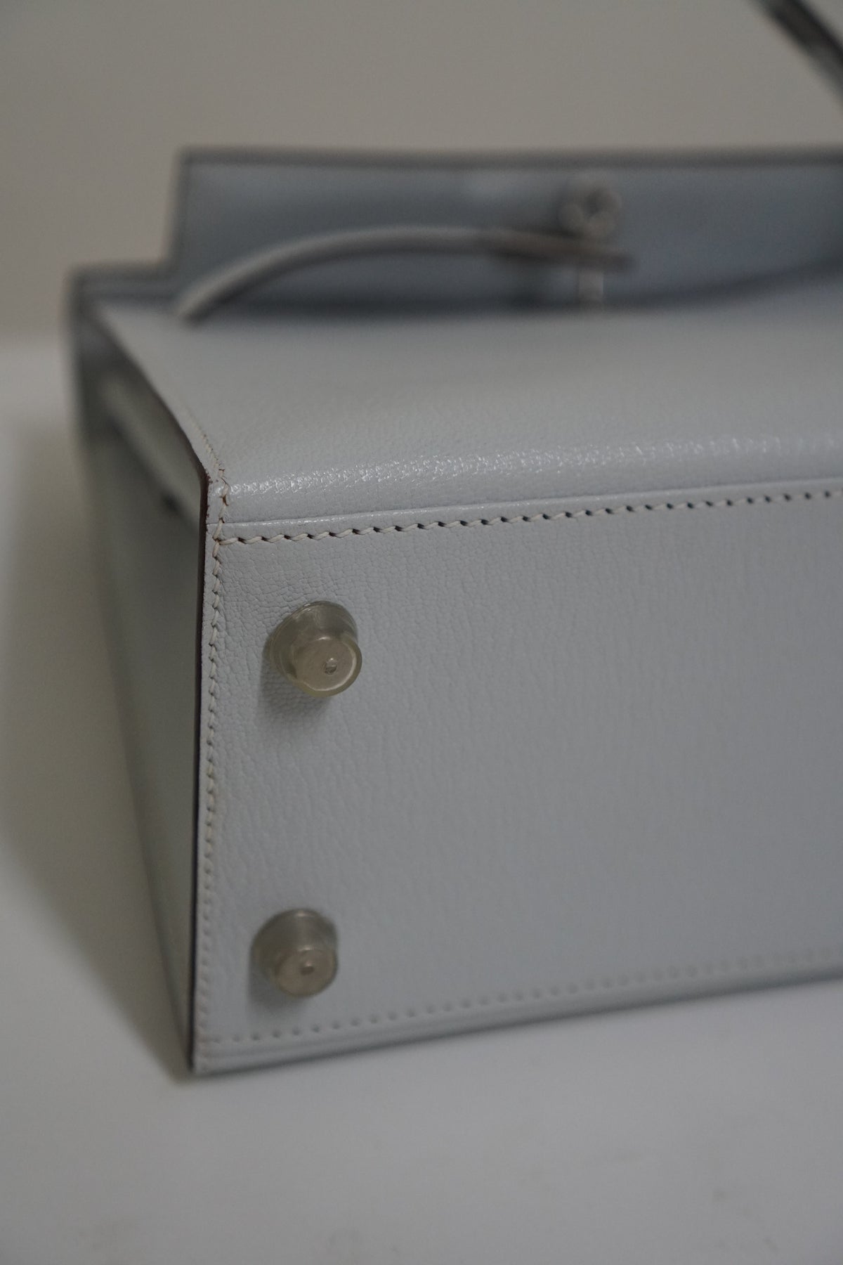 KL 25 Bleu Brume in custom Chevre leather