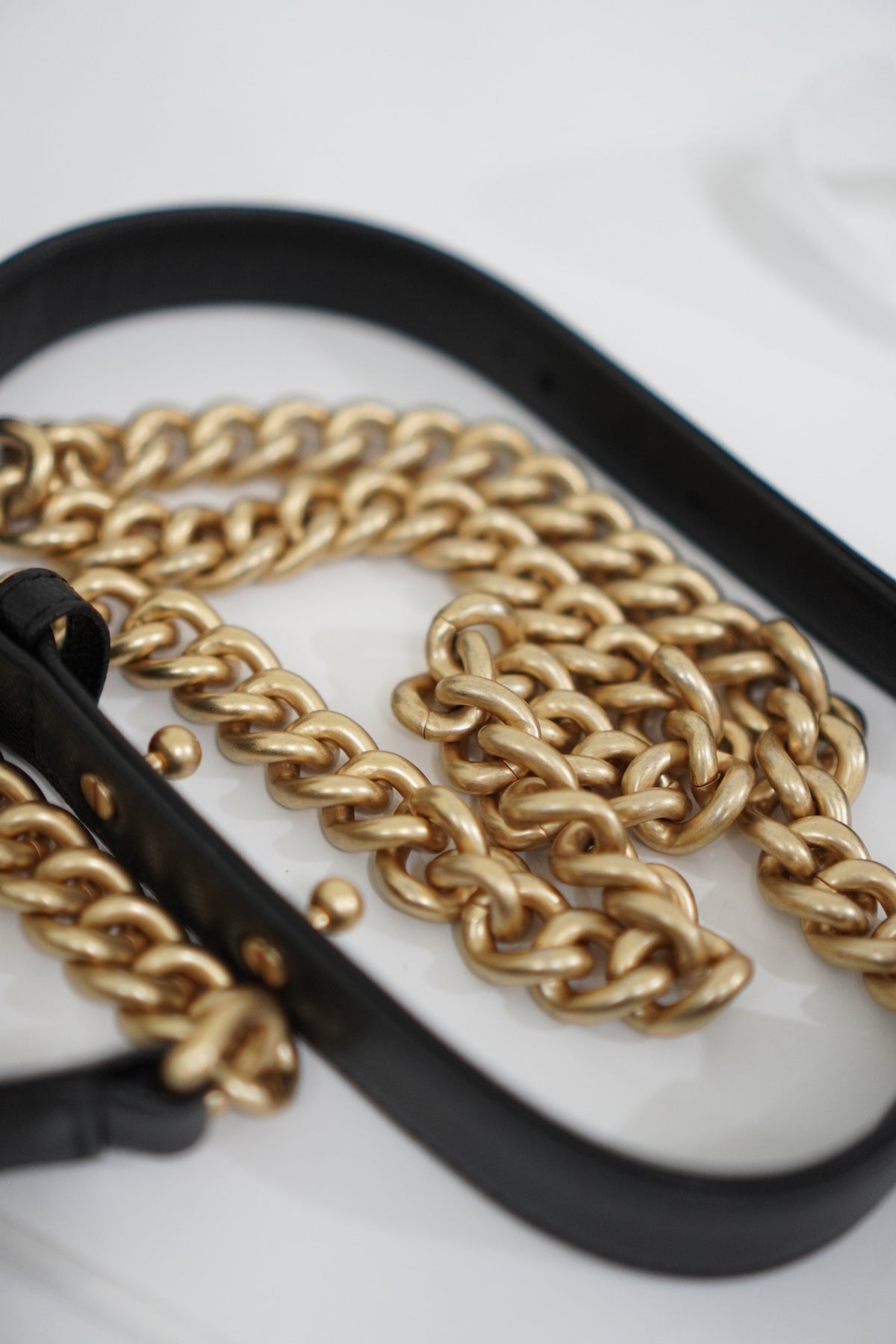 Le Boy in Old Medium Black Chevron Caviar with Brush Gold Hardware