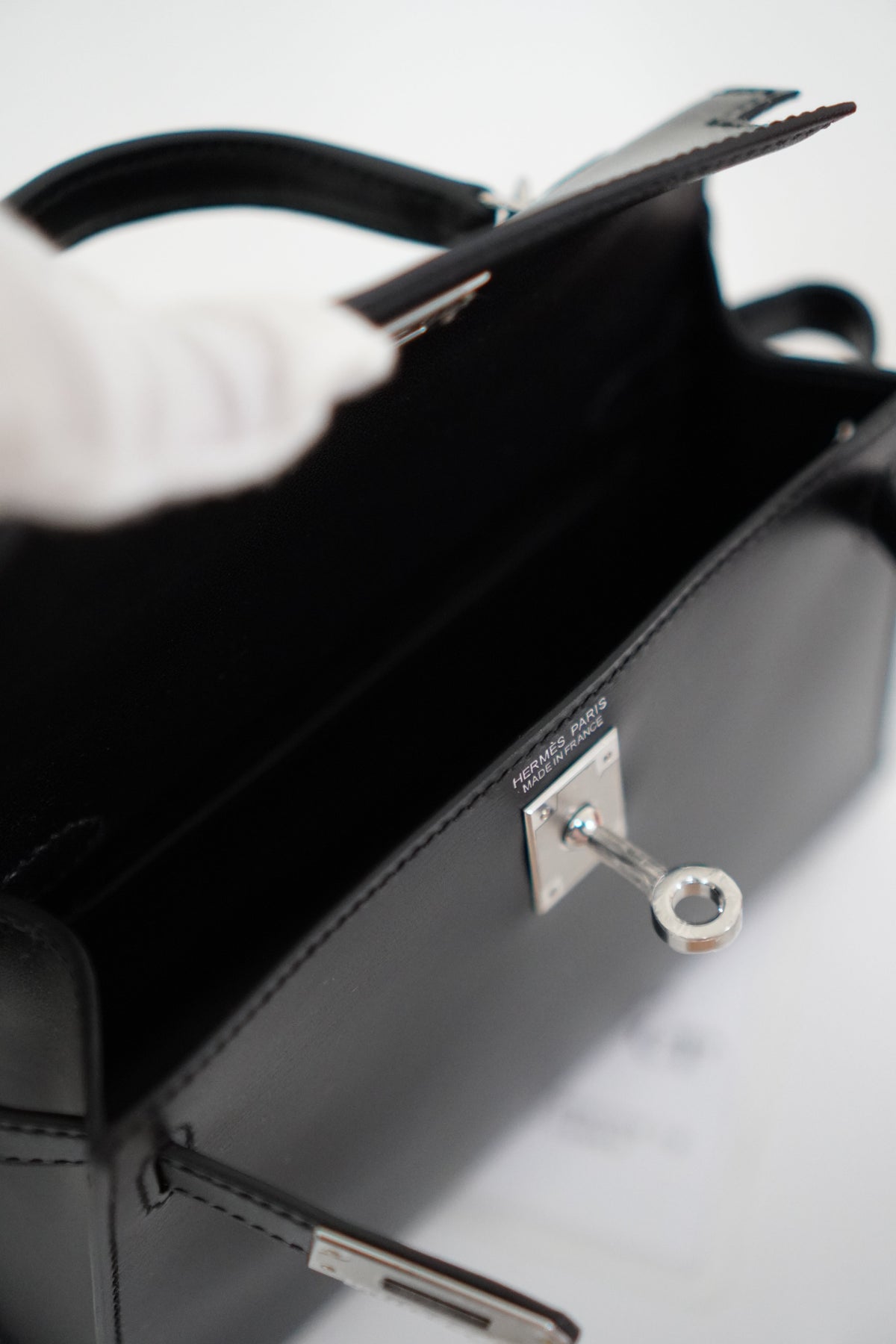 Mini KL in Noir Box Calf Leather
