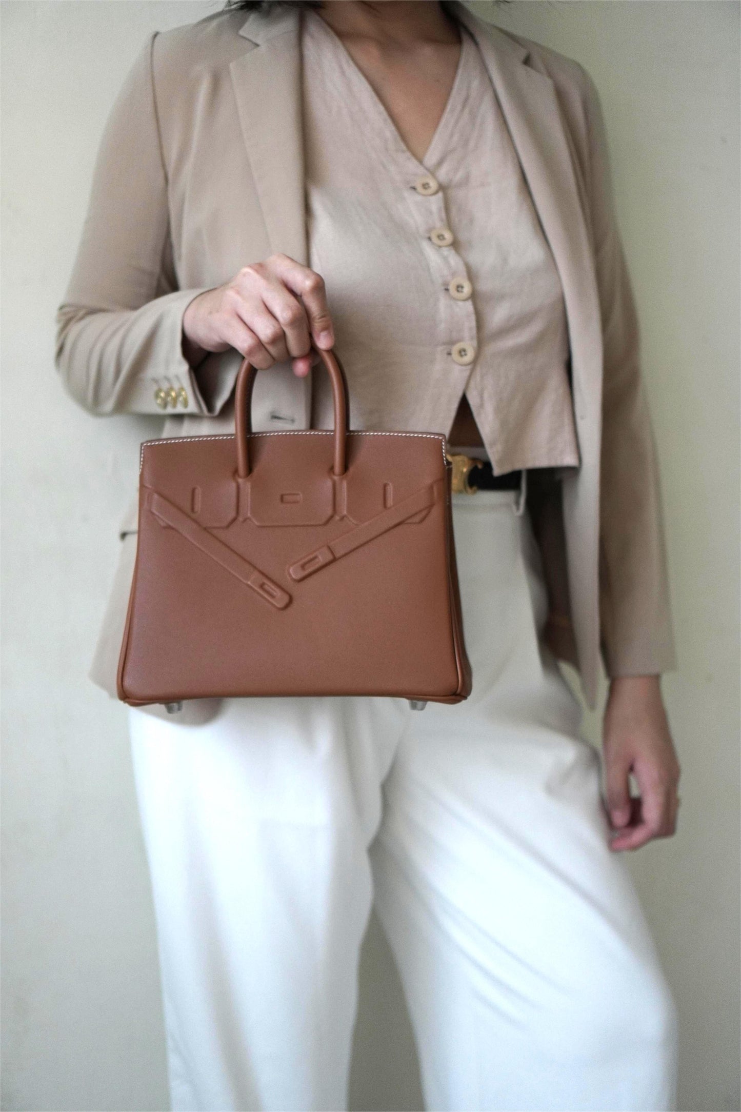 Birkin Shadow in Brown Swift Leather