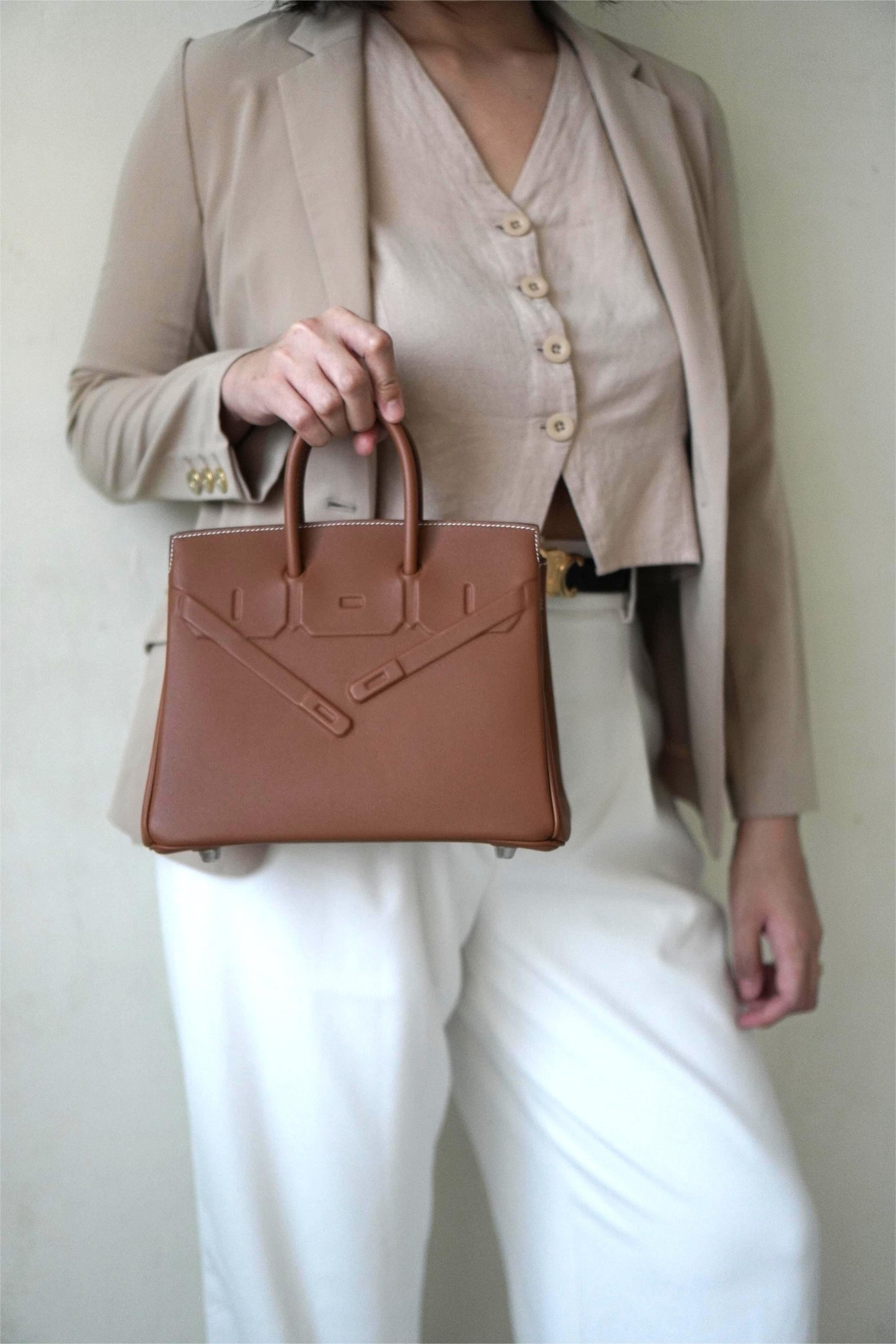 Birkin Shadow in Brown Swift Leather