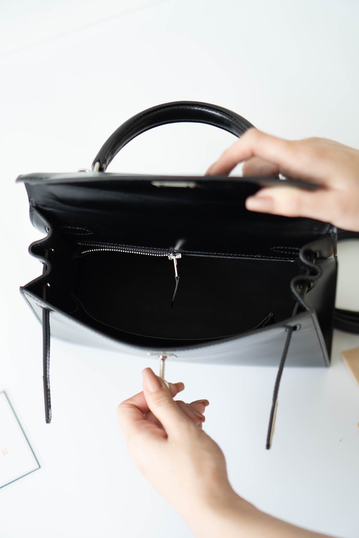 KL 25 – Black Box Leather with Palladium Hardware