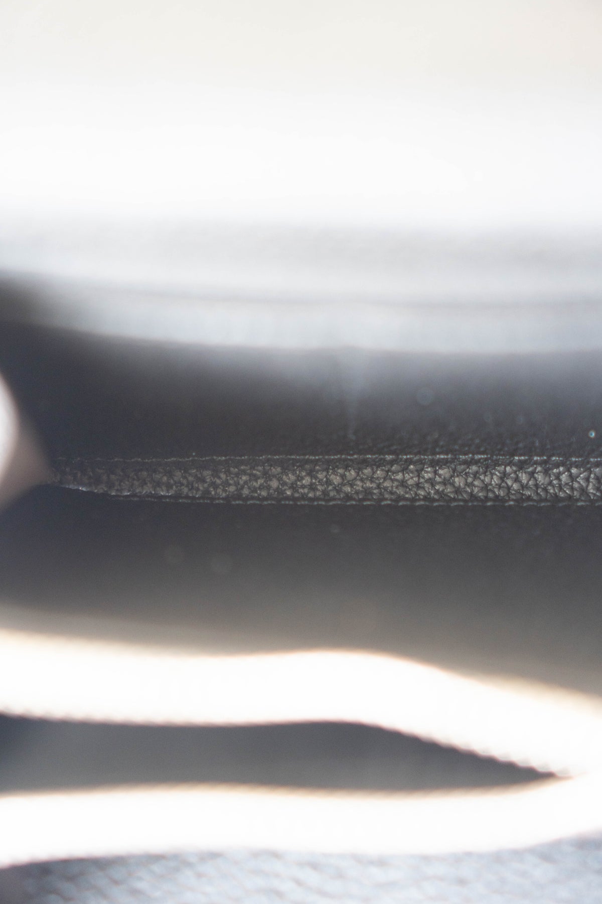 Constanc Wallet – Black Togo Leather with Palladium Hardware • Togo leather with soft pebbled texture
