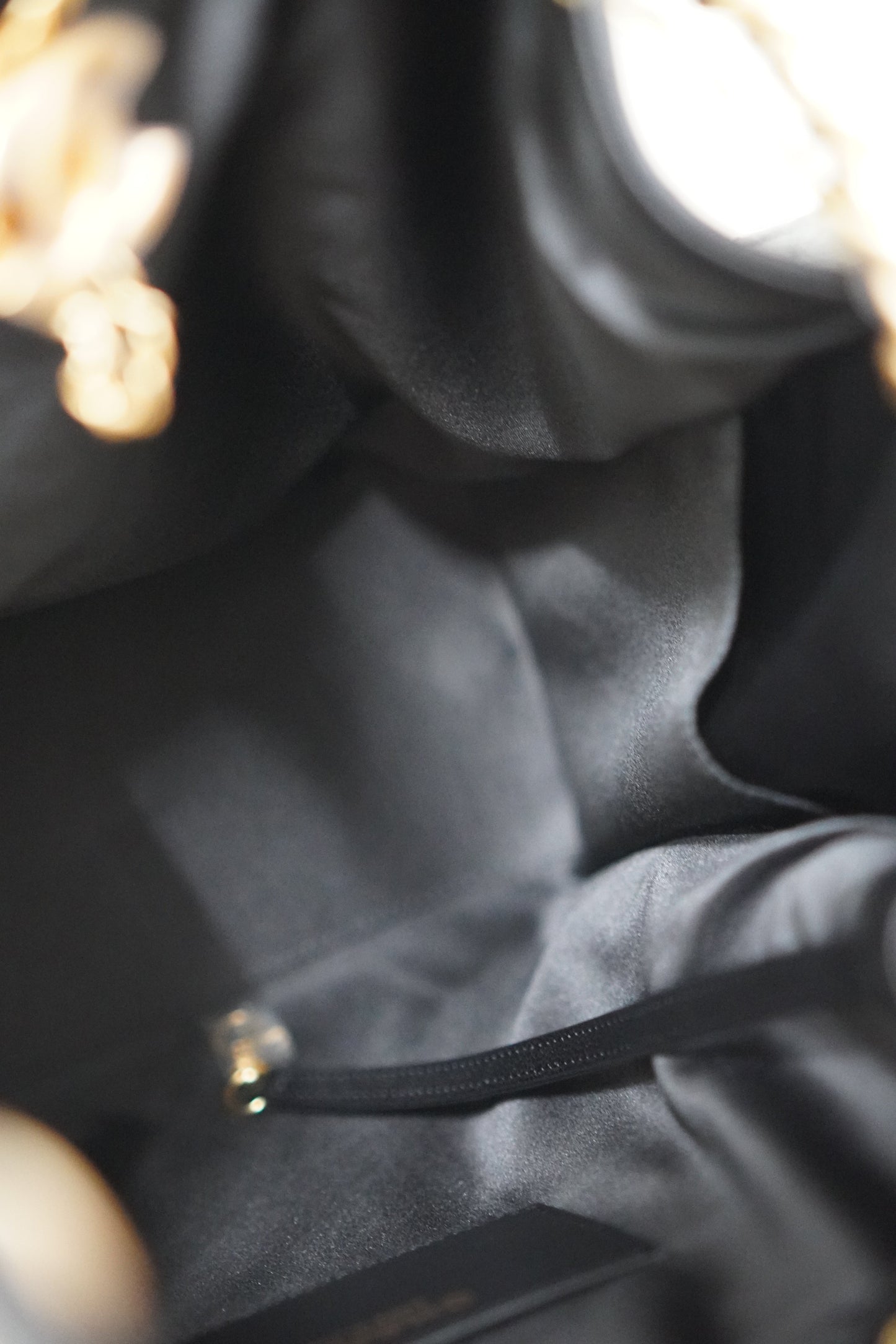C25 Drawstring Bag in Black Caviar (Medium)
