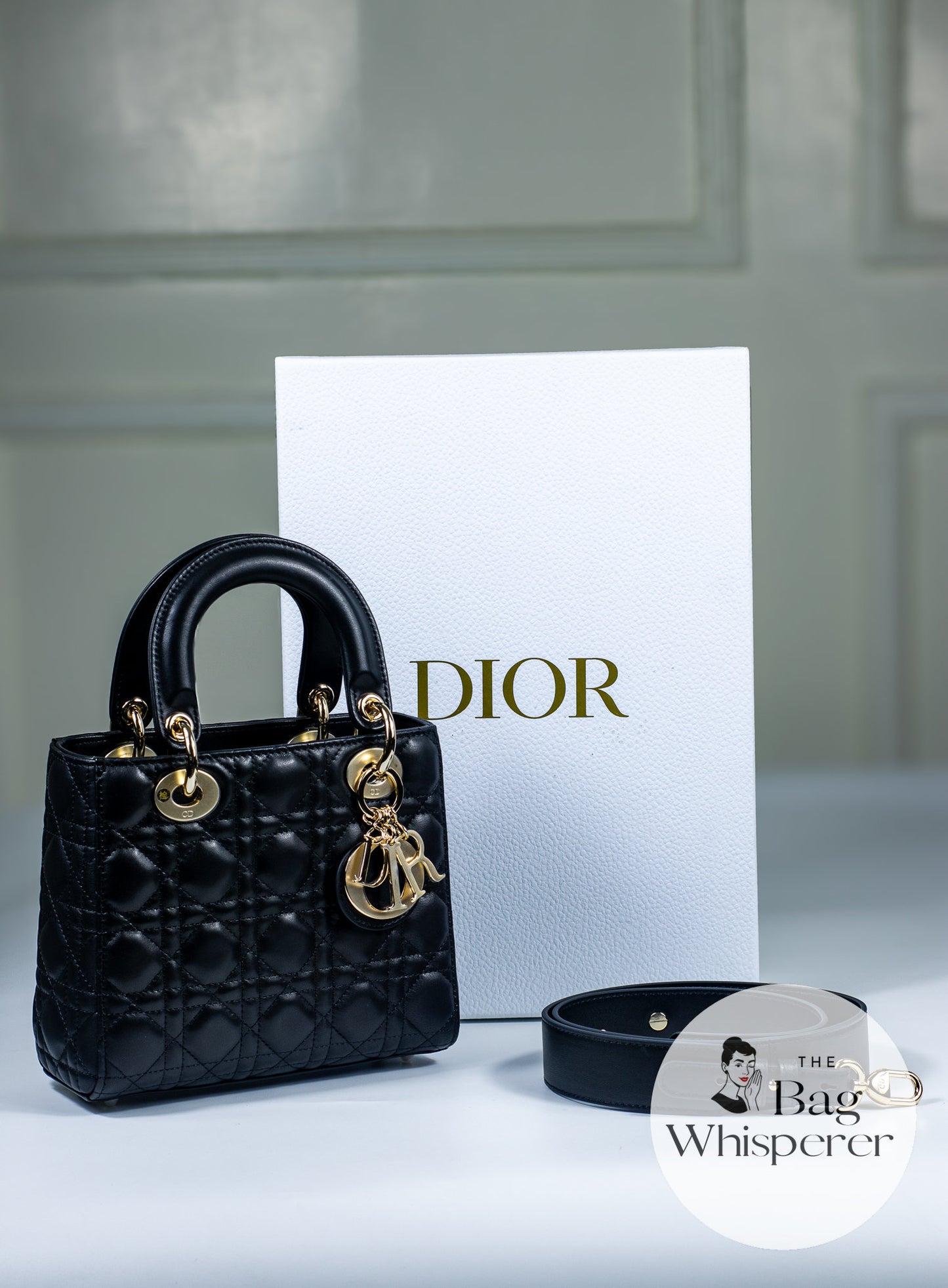 Lady Dior Small – Black Cannage Lambskin with Gold Hardware