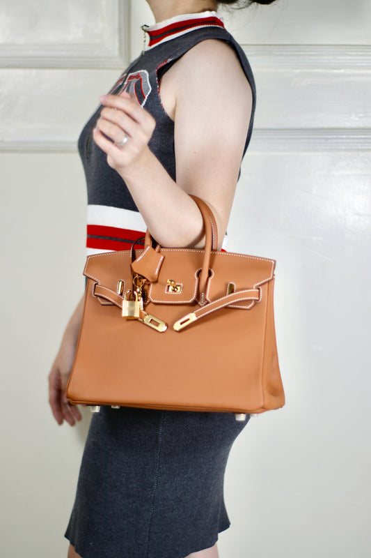 Birkin 25 Retourne – Gold Swift with Gold Hardware
