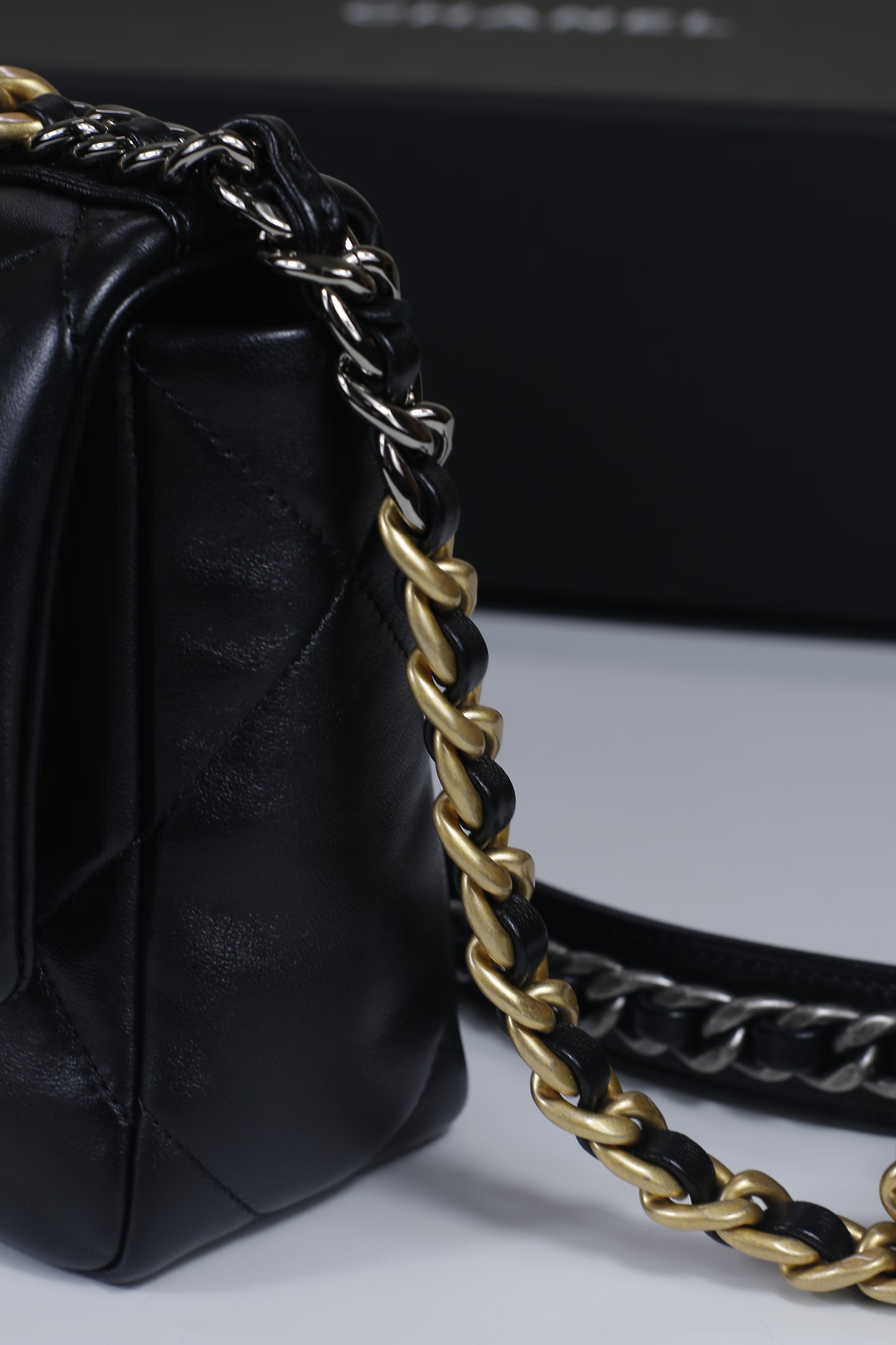 Chanel 19 Flap Bag – Black Lambskin with Mixed Hardware