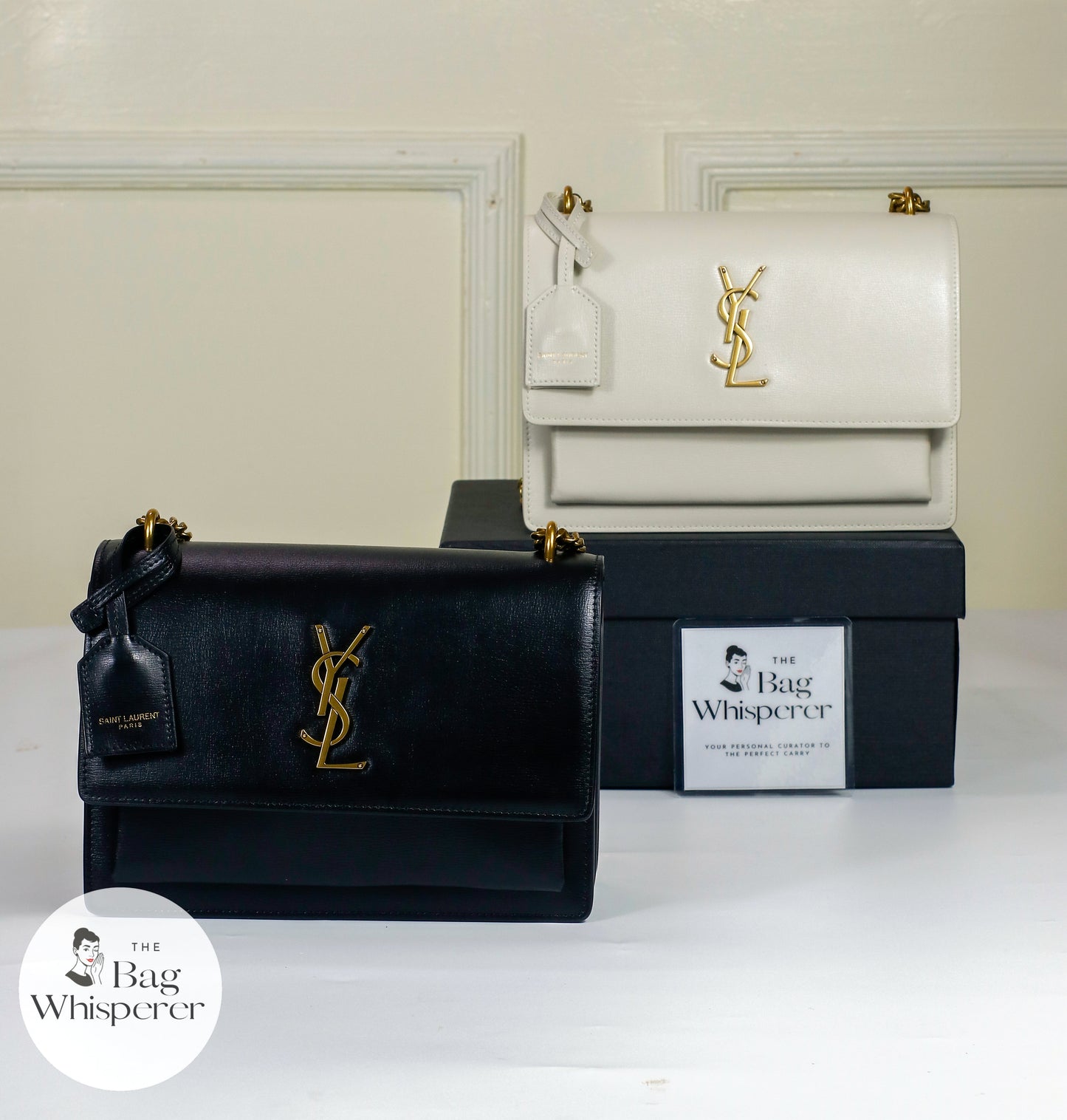 Laurent Sunset Medium – Black with Gold Hardware