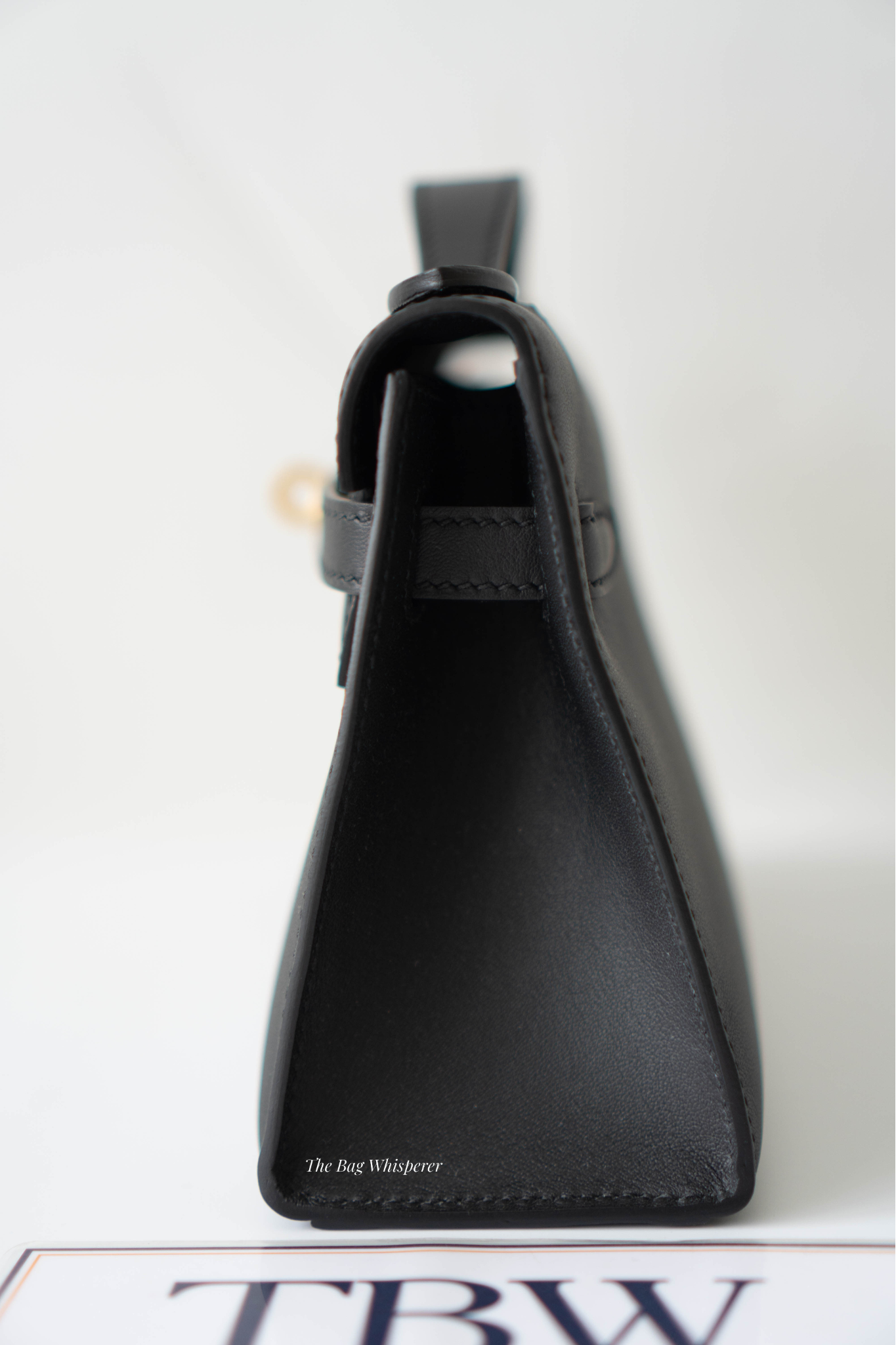 Mini Pochette – Black Swift Leather with Gold Hardware