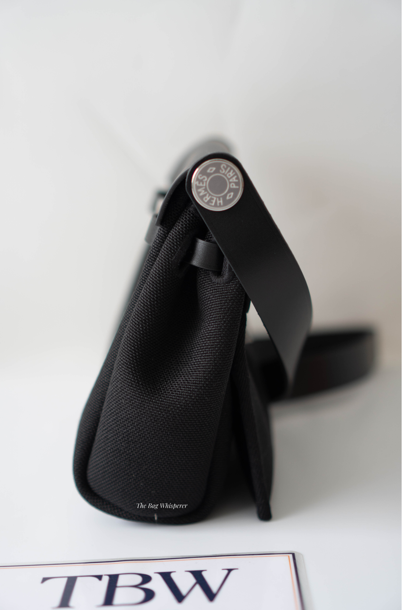 Mini Herbag – Black Canvas & Leather with Palladium Hardware