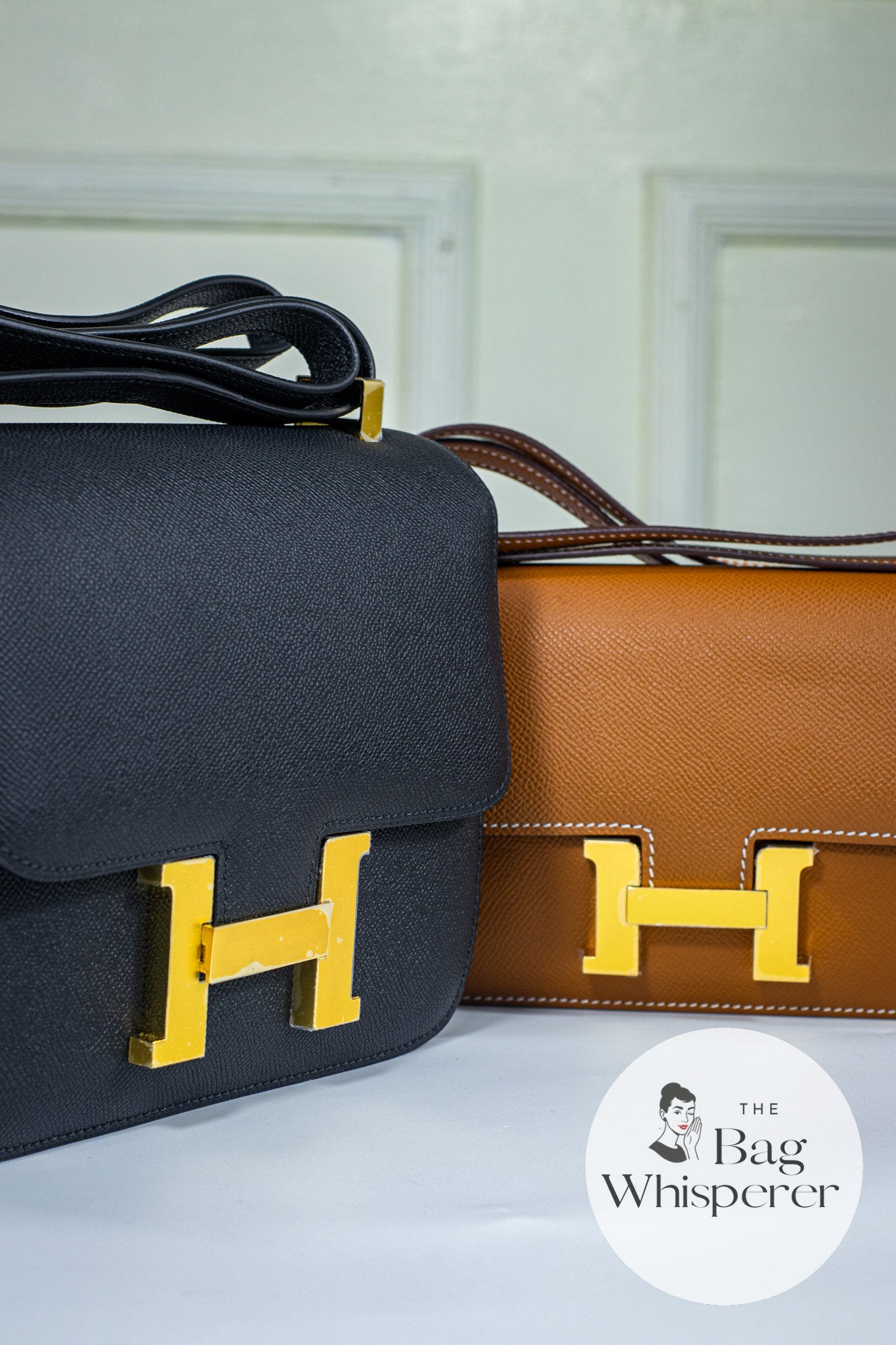 Constance 24 noir epsom leather gold hardware