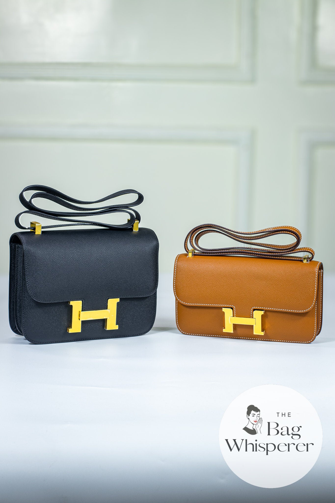 Constance 24 noir epsom leather gold hardware