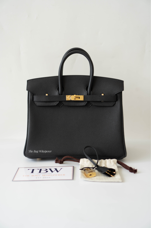 BK 25 – Noir Evercolor Leather with Gold Hardware
