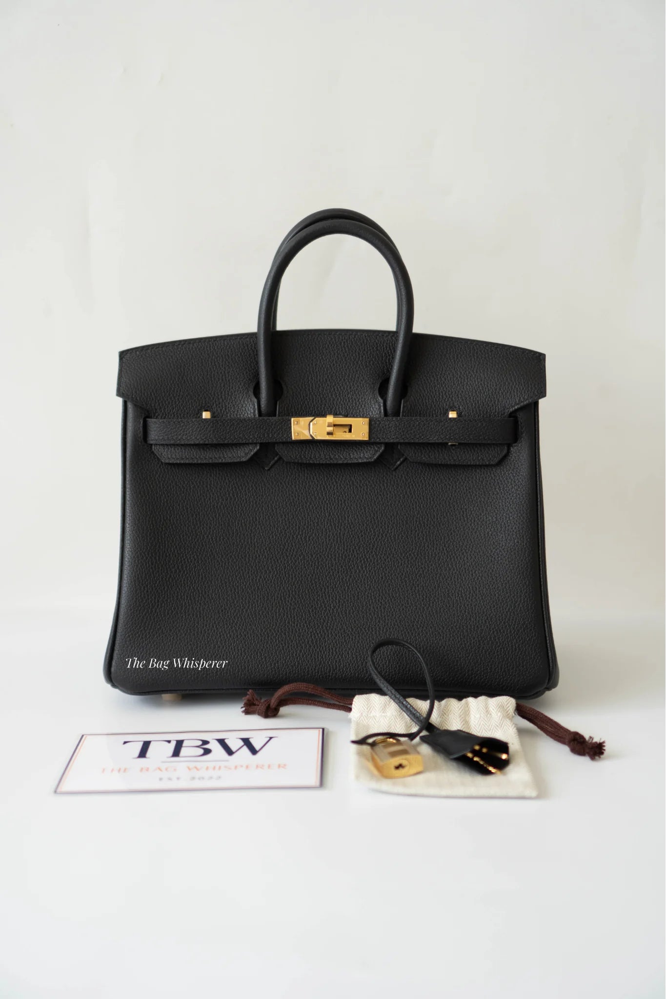 BK 25 – Noir Evercolor Leather with Gold Hardware
