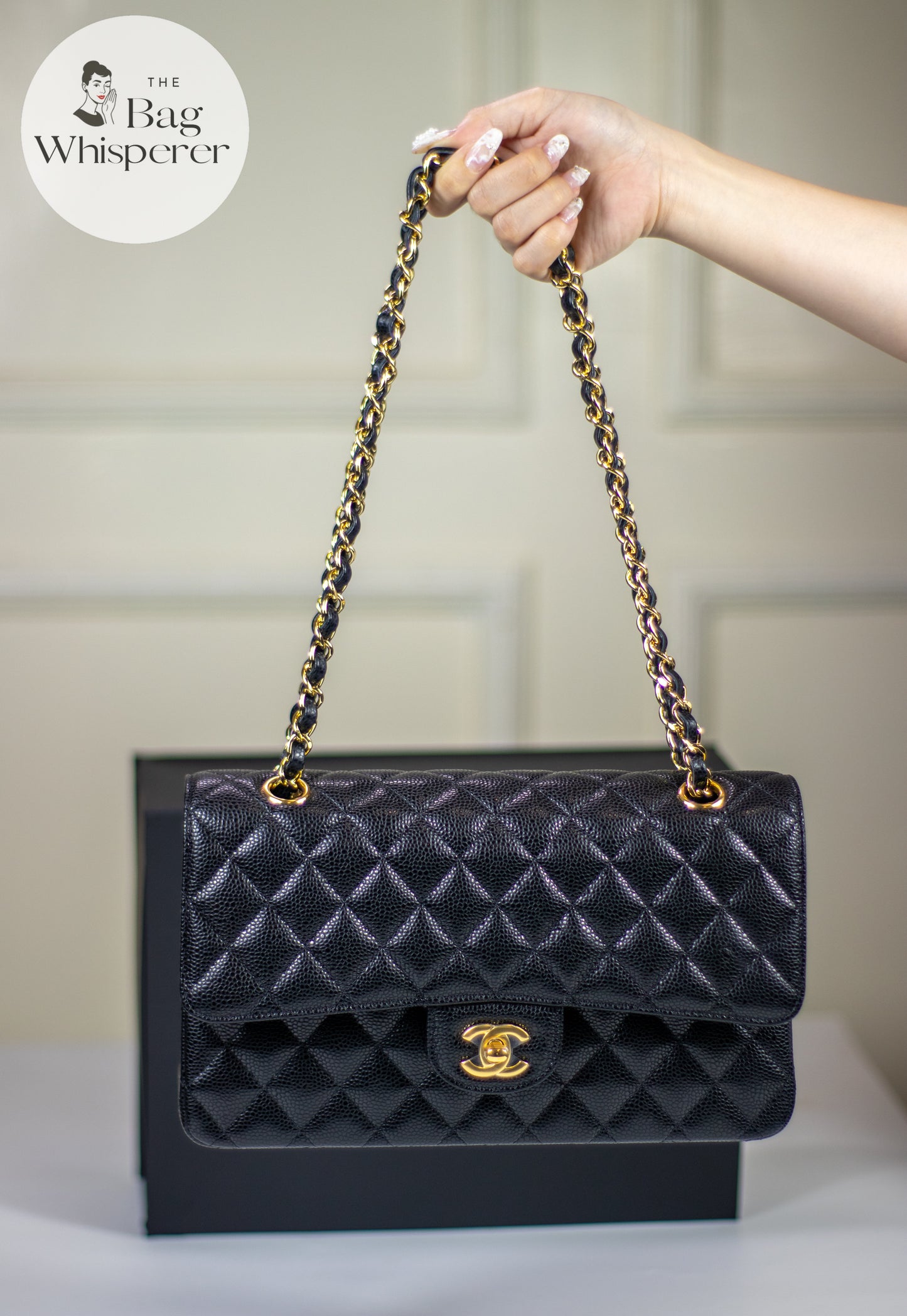 Classic Flap Medium – Black Caviar with Gold Hardware (Microchipped)