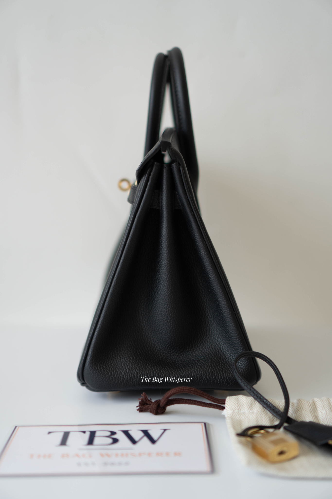 BK 25 – Noir Evercolor Leather with Gold Hardware