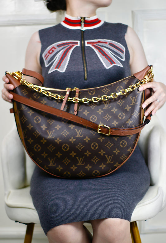 Loop GM – Monogram Canvas with Gold Chain Detail
