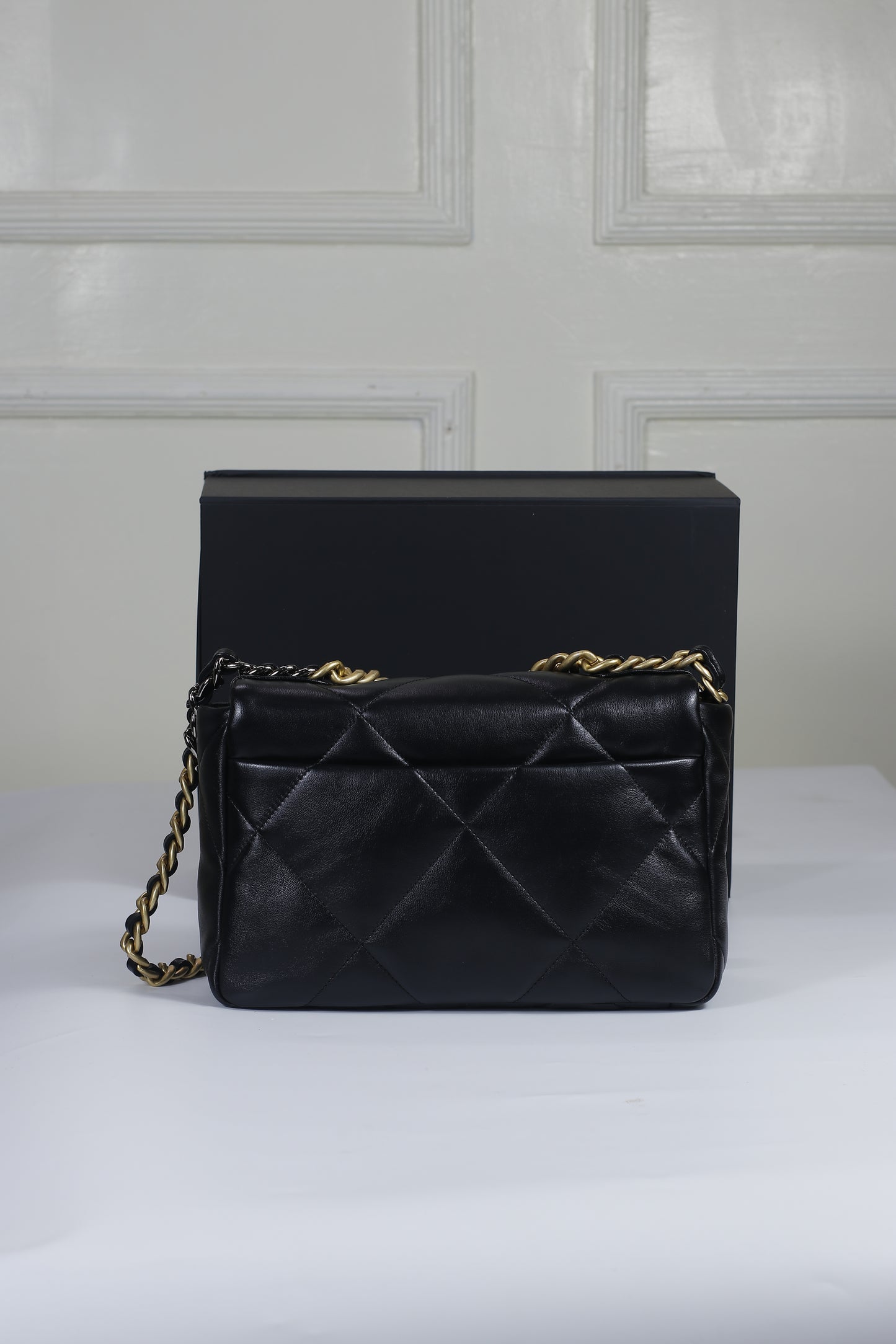 Chanel 19 Flap Bag – Black Lambskin with Mixed Hardware
