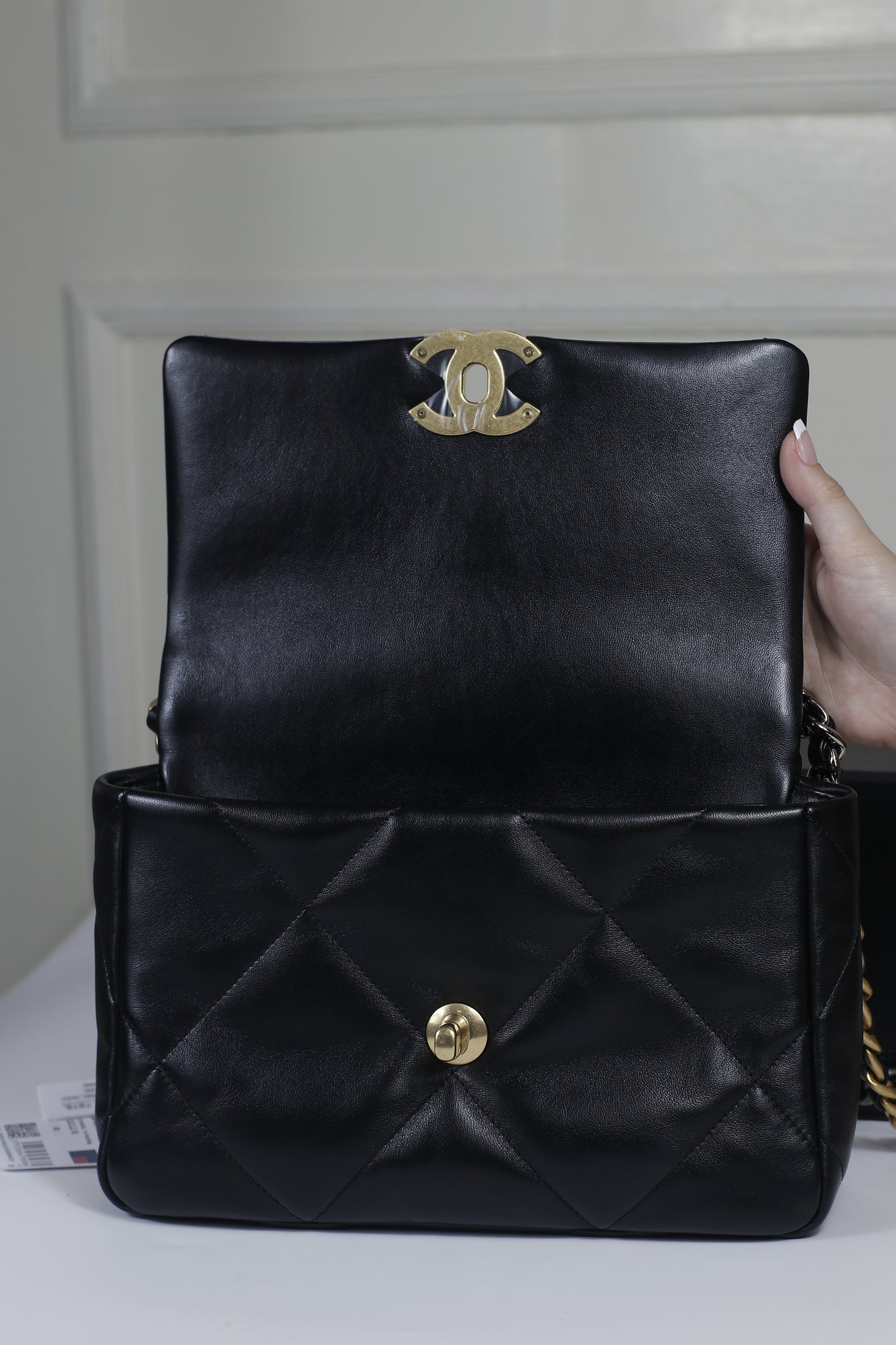 Chanel 19 Flap Bag – Black Lambskin with Mixed Hardware