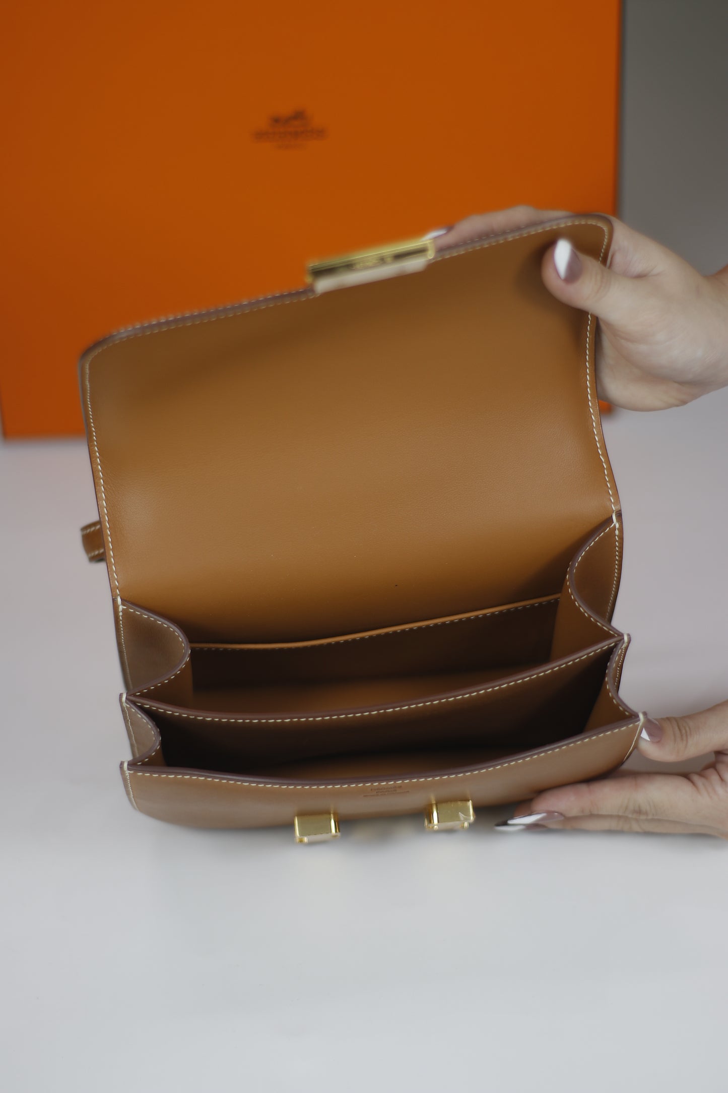 Constance 18 – Barenia Faubourg with Gold Hardware