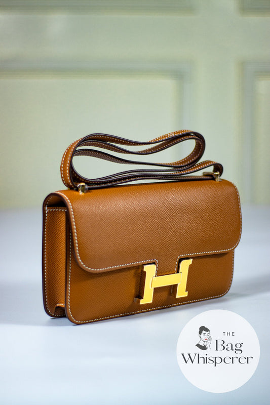 Constanc Élan – Gold Epsom with Gold Hardware