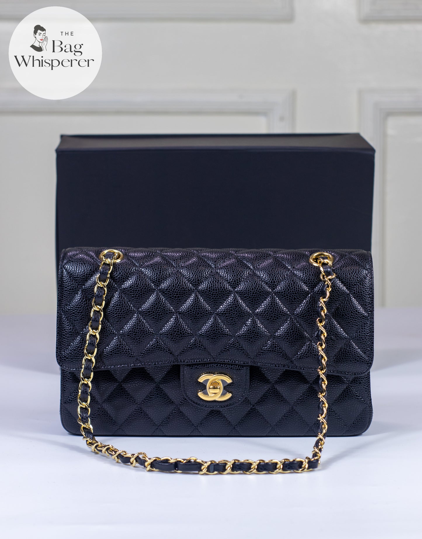 Classic Flap Medium – Black Caviar with Gold Hardware (Microchipped)