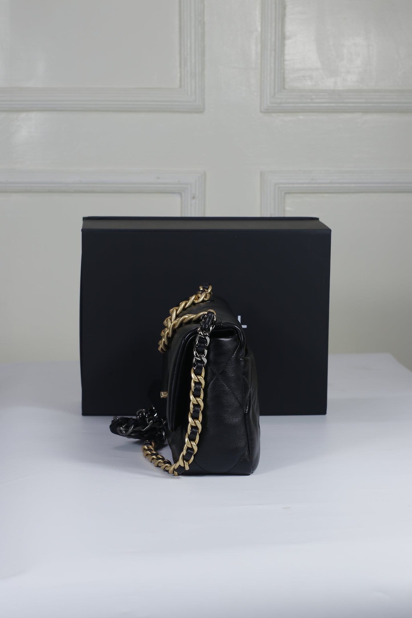 Chanel 19 Flap Bag – Black Lambskin with Mixed Hardware