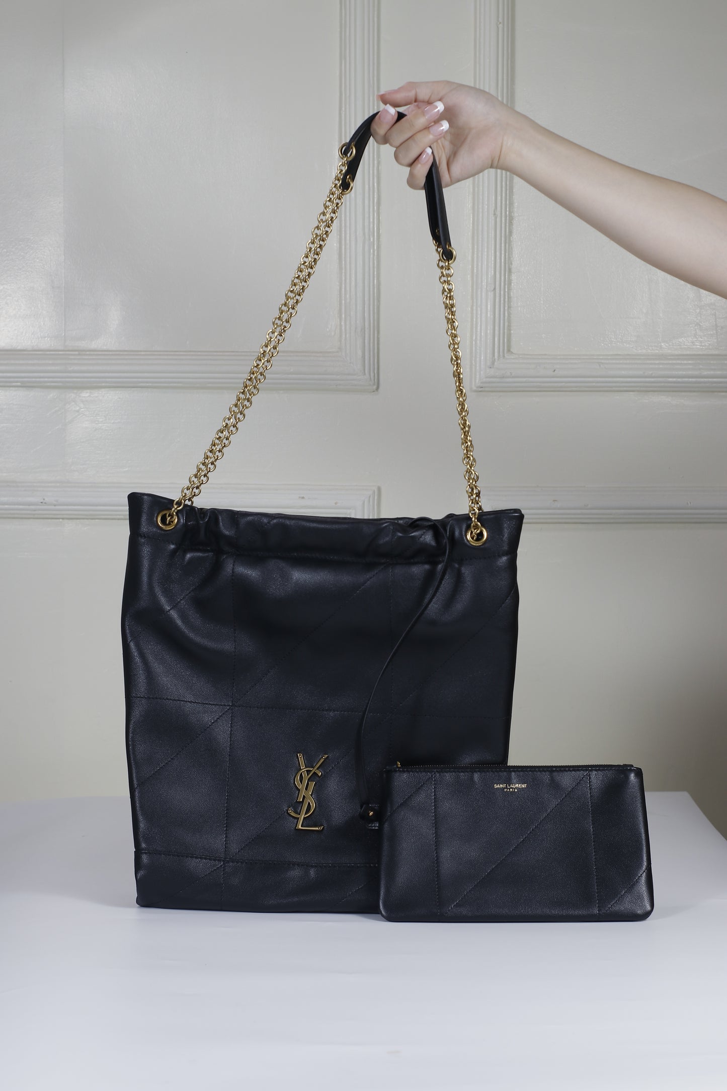 Saint Laurent Jamie 4.3 Shoulder Bag – Black Lambskin with Gold Hardware