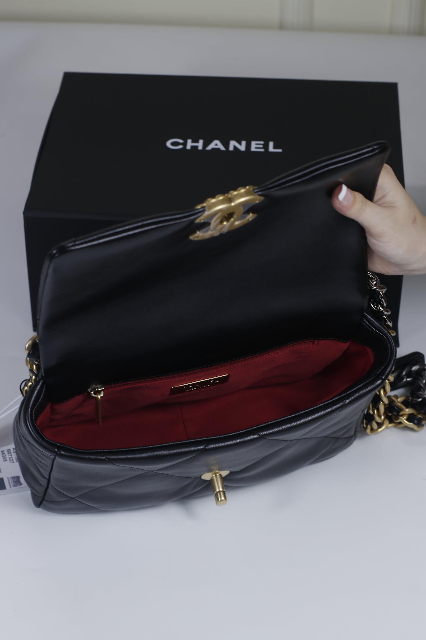 Chanel 19 Flap Bag – Black Lambskin with Mixed Hardware