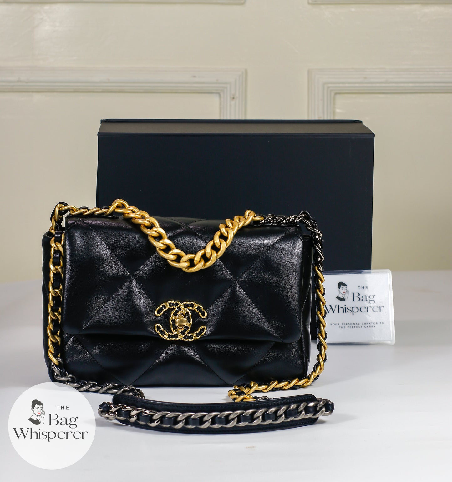 Chanel 19 Flap Bag – Black Lambskin with Mixed Hardware