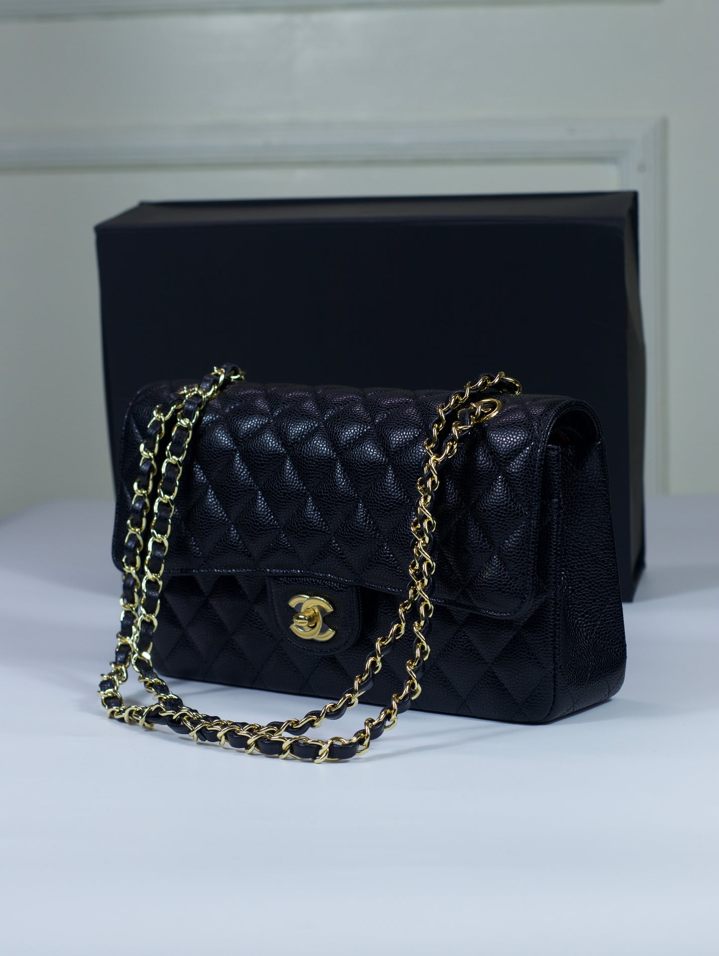 Classic Flap Medium – Black Caviar with Gold Hardware (Microchipped)