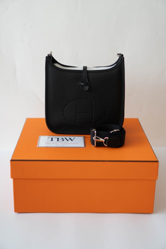 Evelyne 23 – Black Clemence Leather with Palladium Hardware
