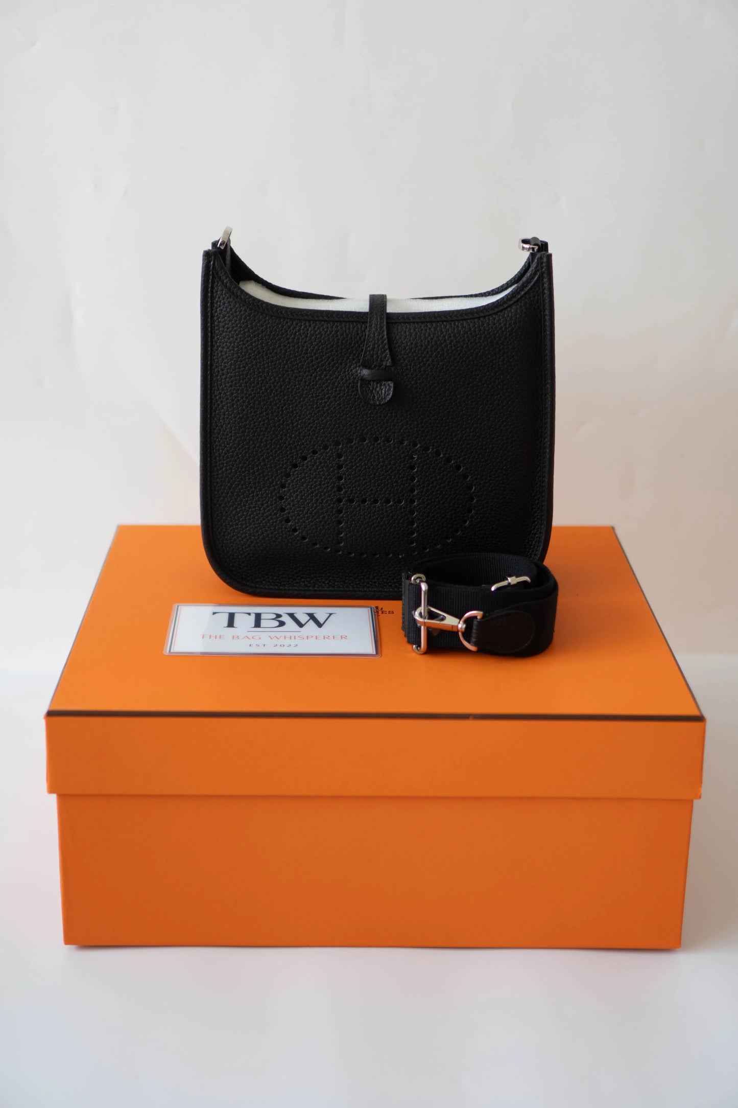 Evelyne 23 – Black Clemence Leather with Palladium Hardware