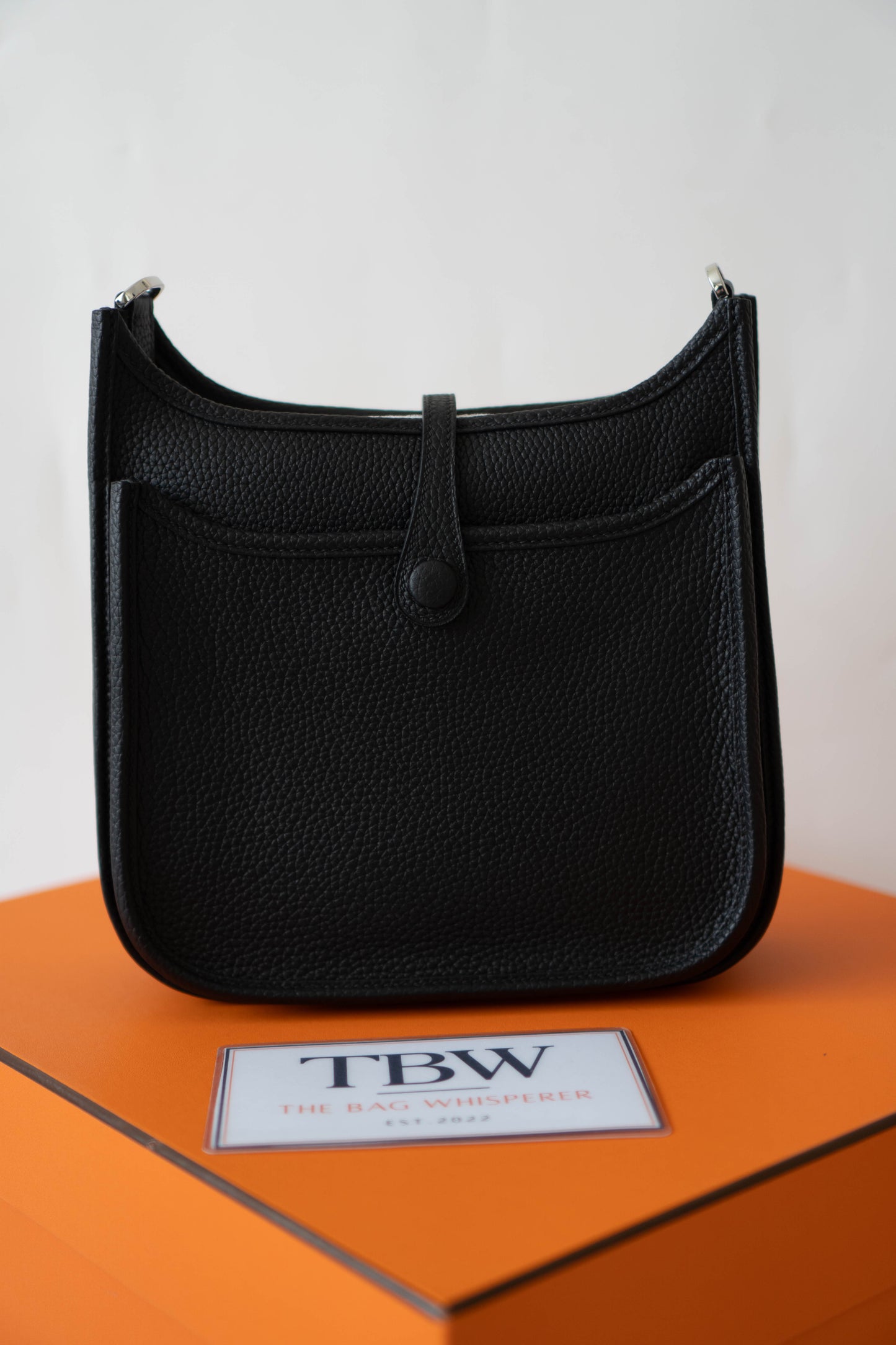 Evelyne 23 – Black Clemence Leather with Palladium Hardware