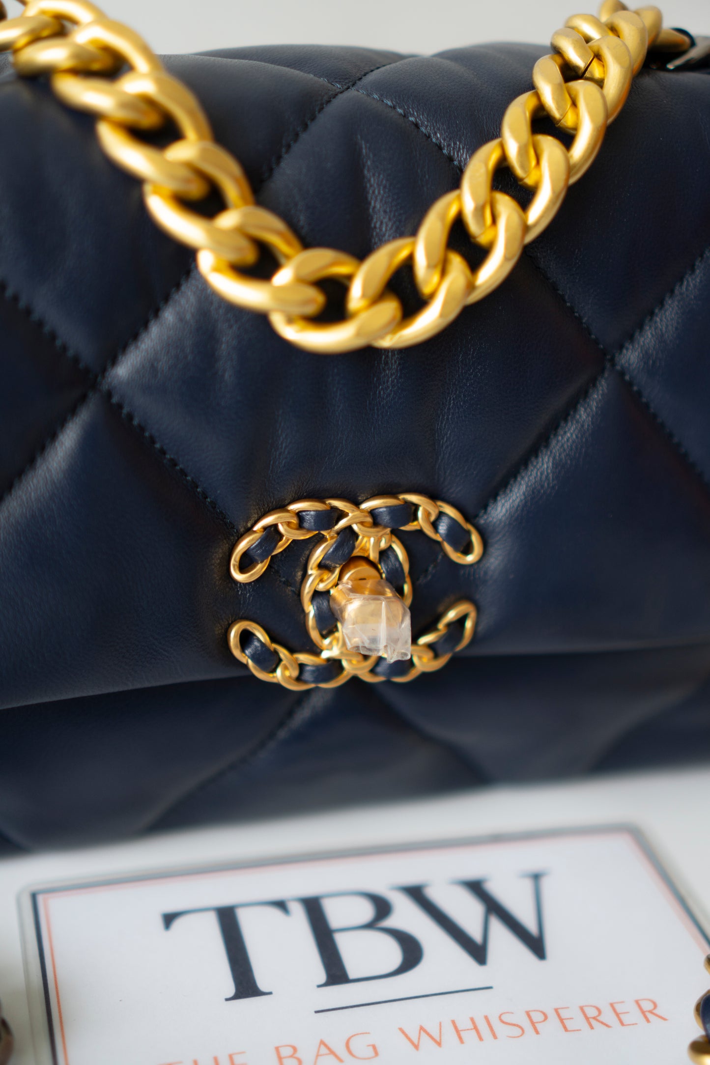 C19 Small – Navy Blue Lambskin with Mixed Metal Hardware