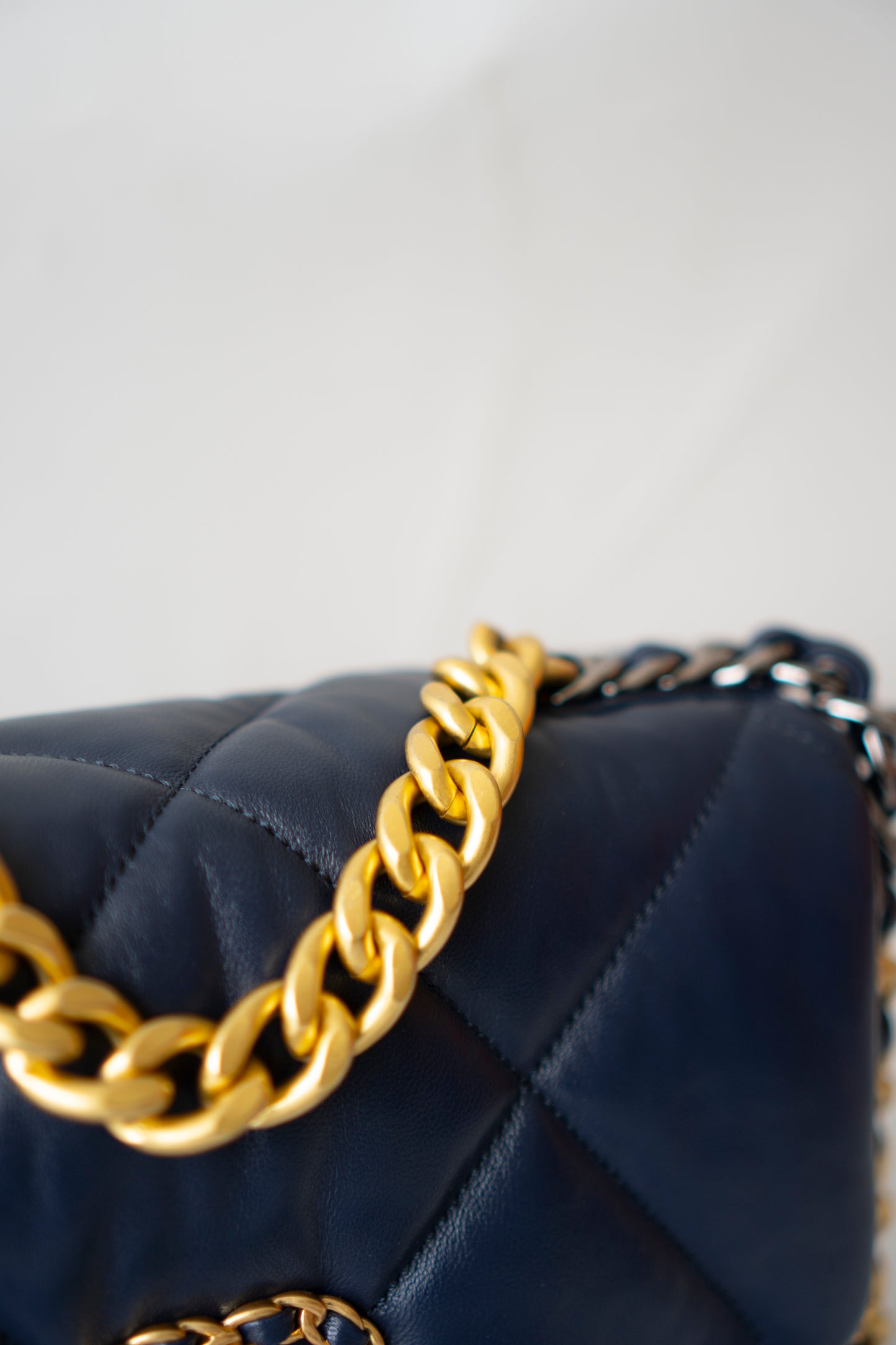 C19 Small – Navy Blue Lambskin with Mixed Metal Hardware