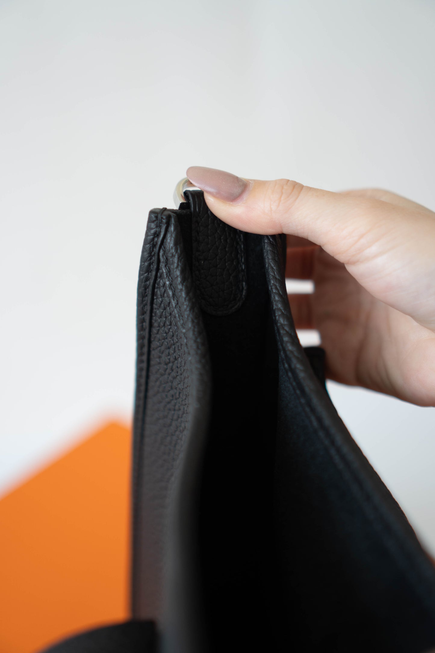 Evelyne 23 – Black Clemence Leather with Palladium Hardware
