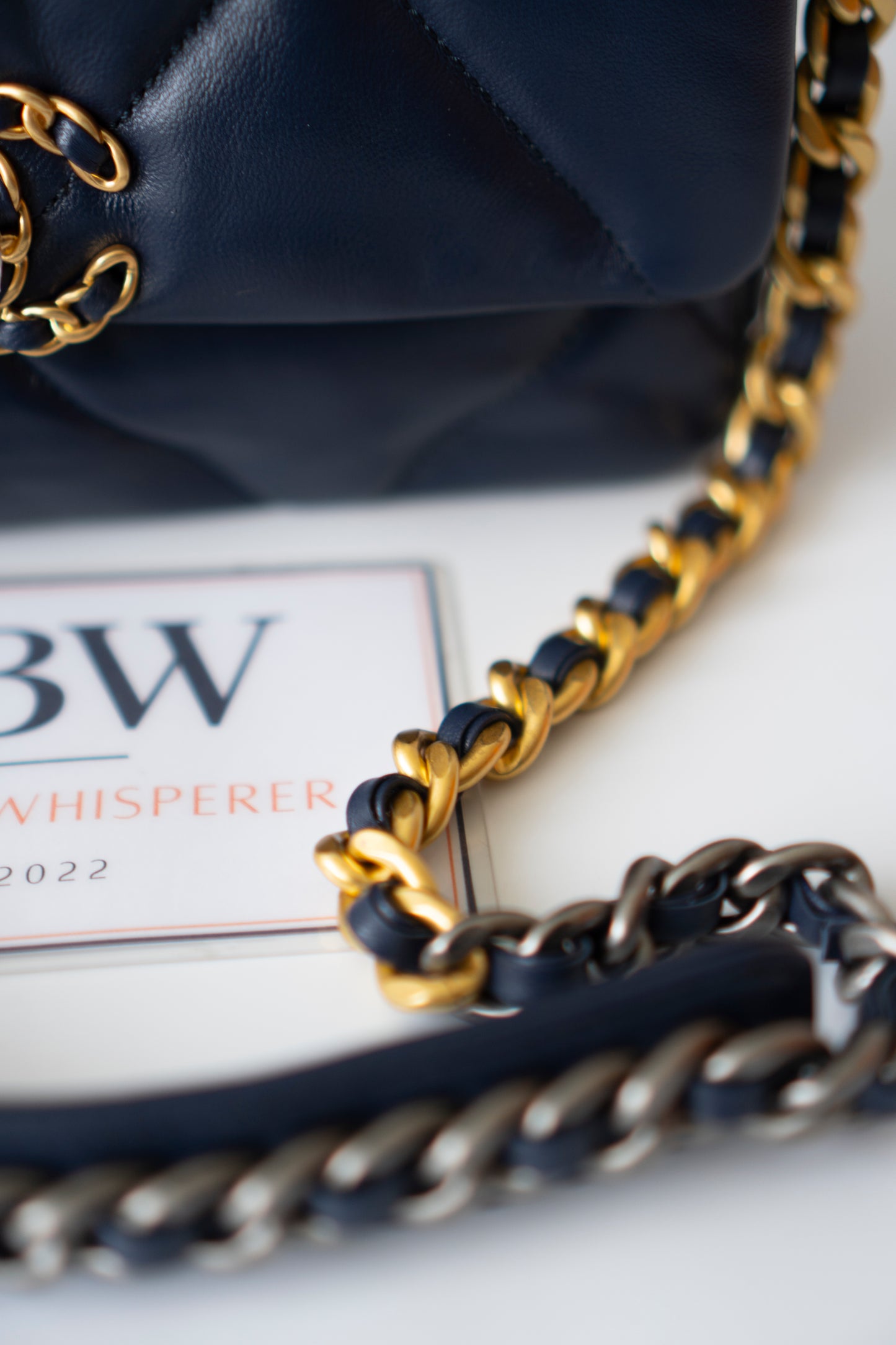 C19 Small – Navy Blue Lambskin with Mixed Metal Hardware