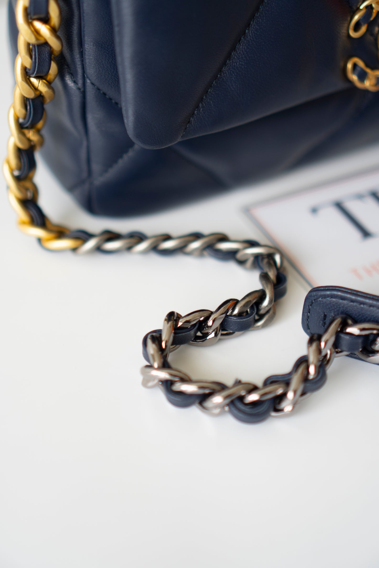 C19 Small – Navy Blue Lambskin with Mixed Metal Hardware