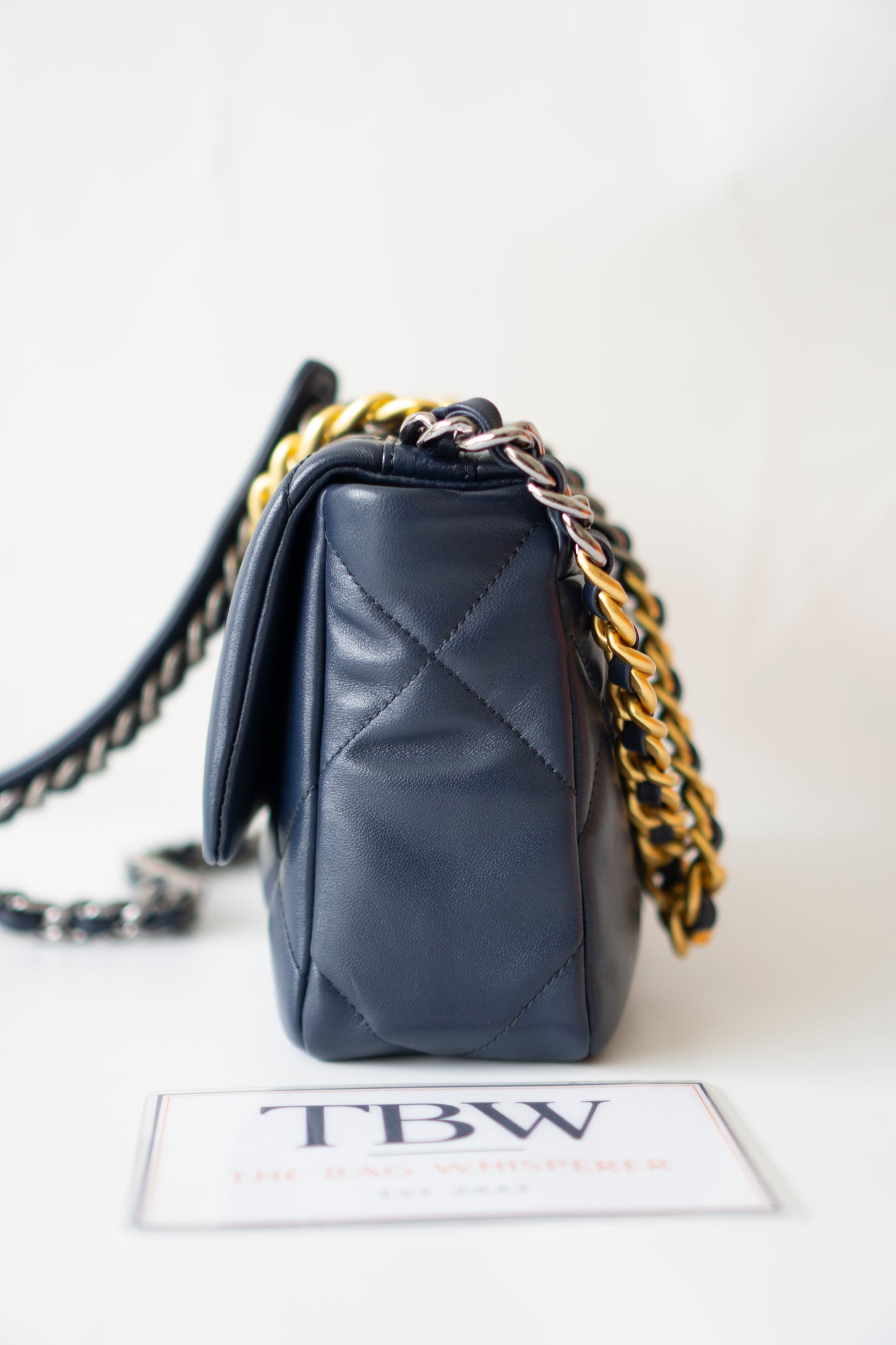C19 Small – Navy Blue Lambskin with Mixed Metal Hardware