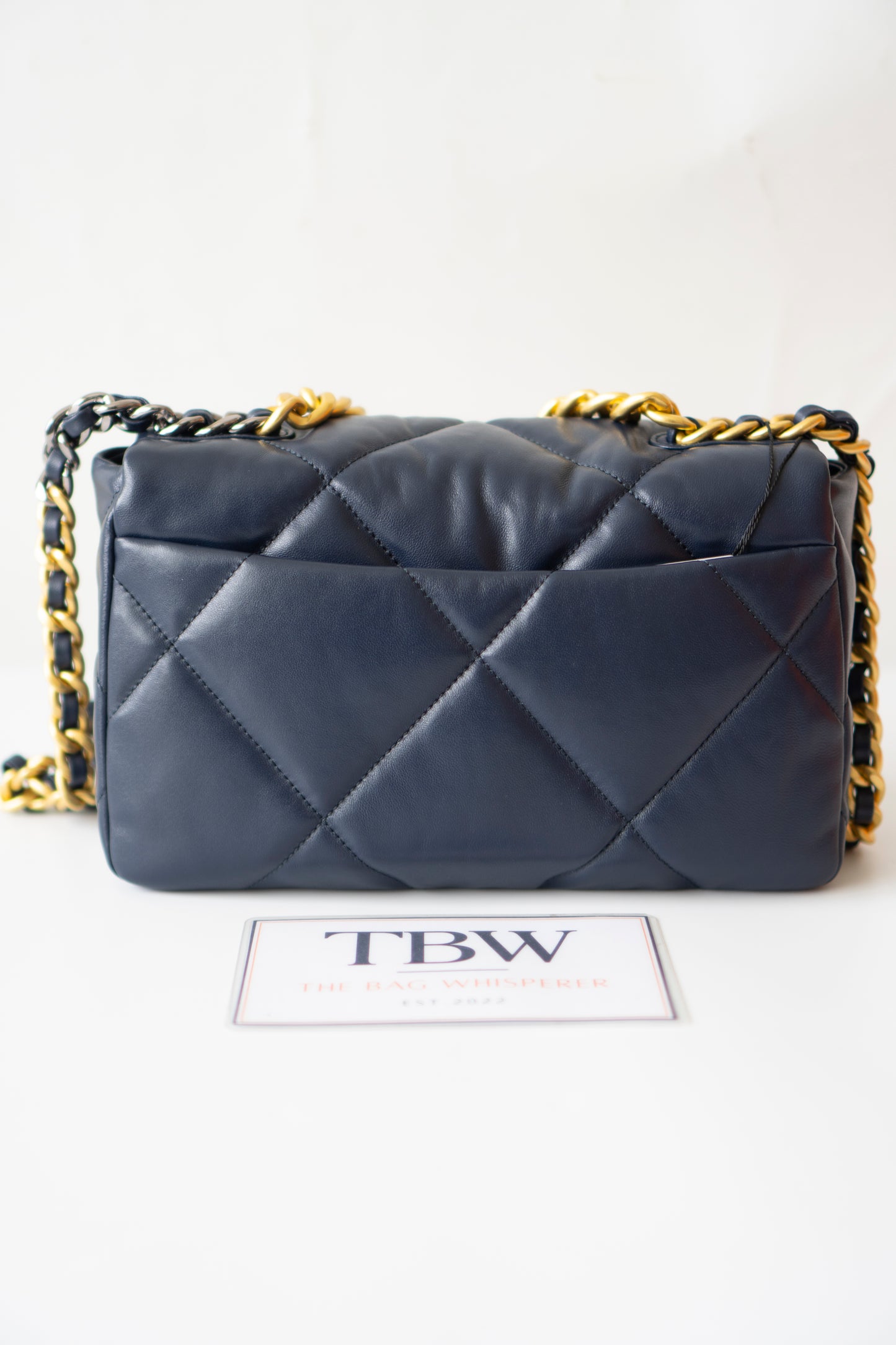 C19 Small – Navy Blue Lambskin with Mixed Metal Hardware