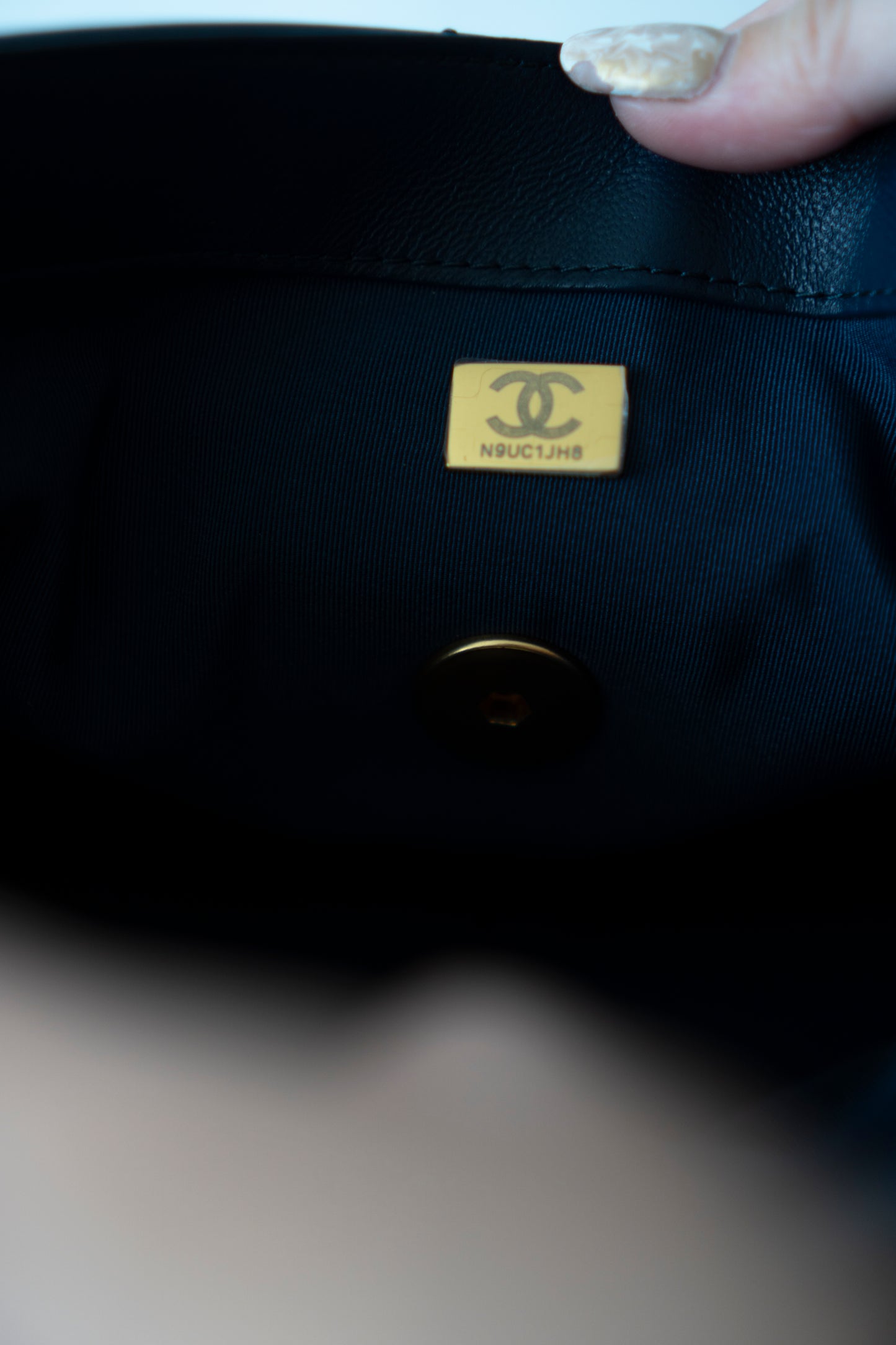 C19 Small – Navy Blue Lambskin with Mixed Metal Hardware